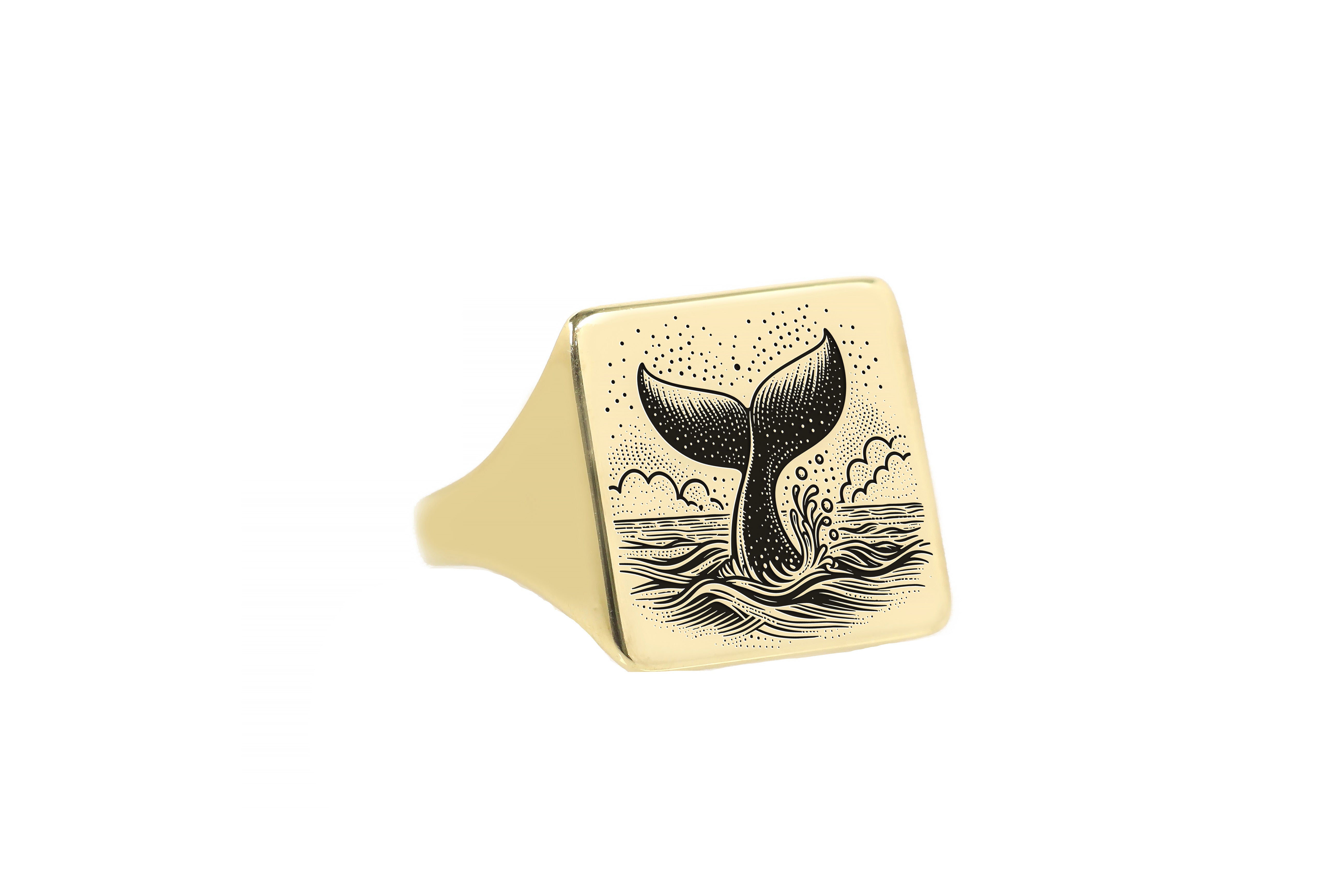14k Gold Whale Tail Ring