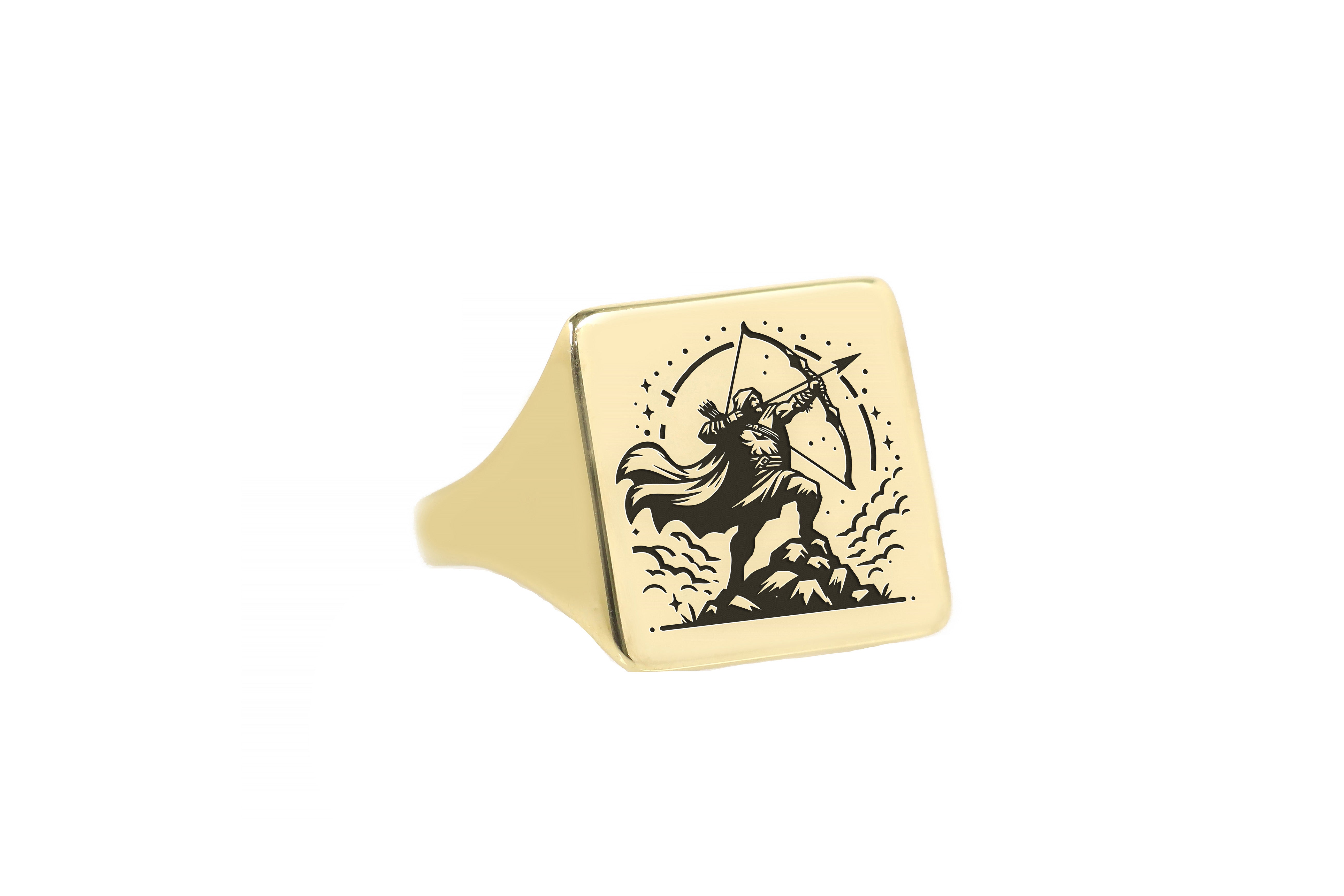 Custom Archer Engraved Ring