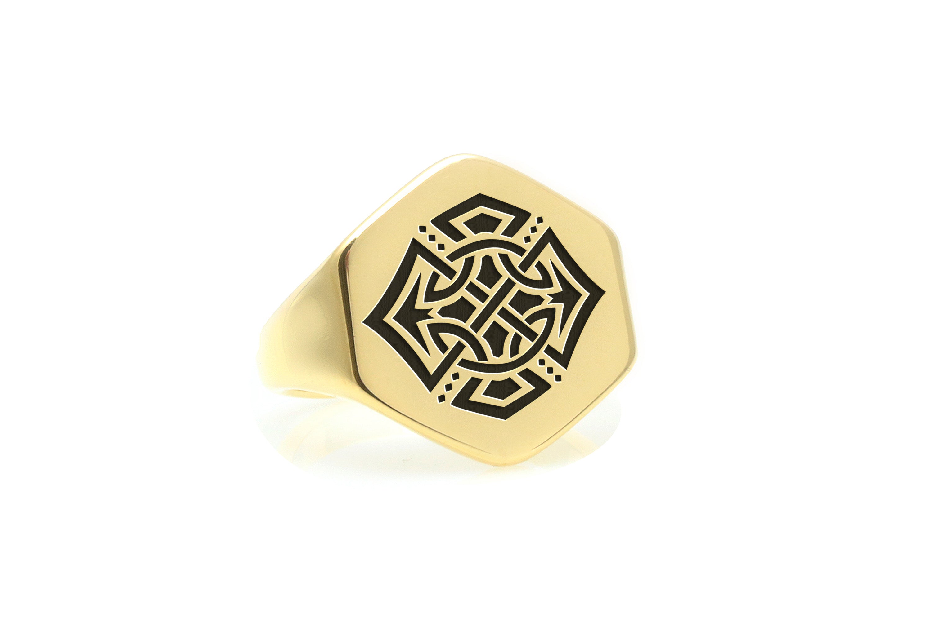Celtic Cross Engraving Ring