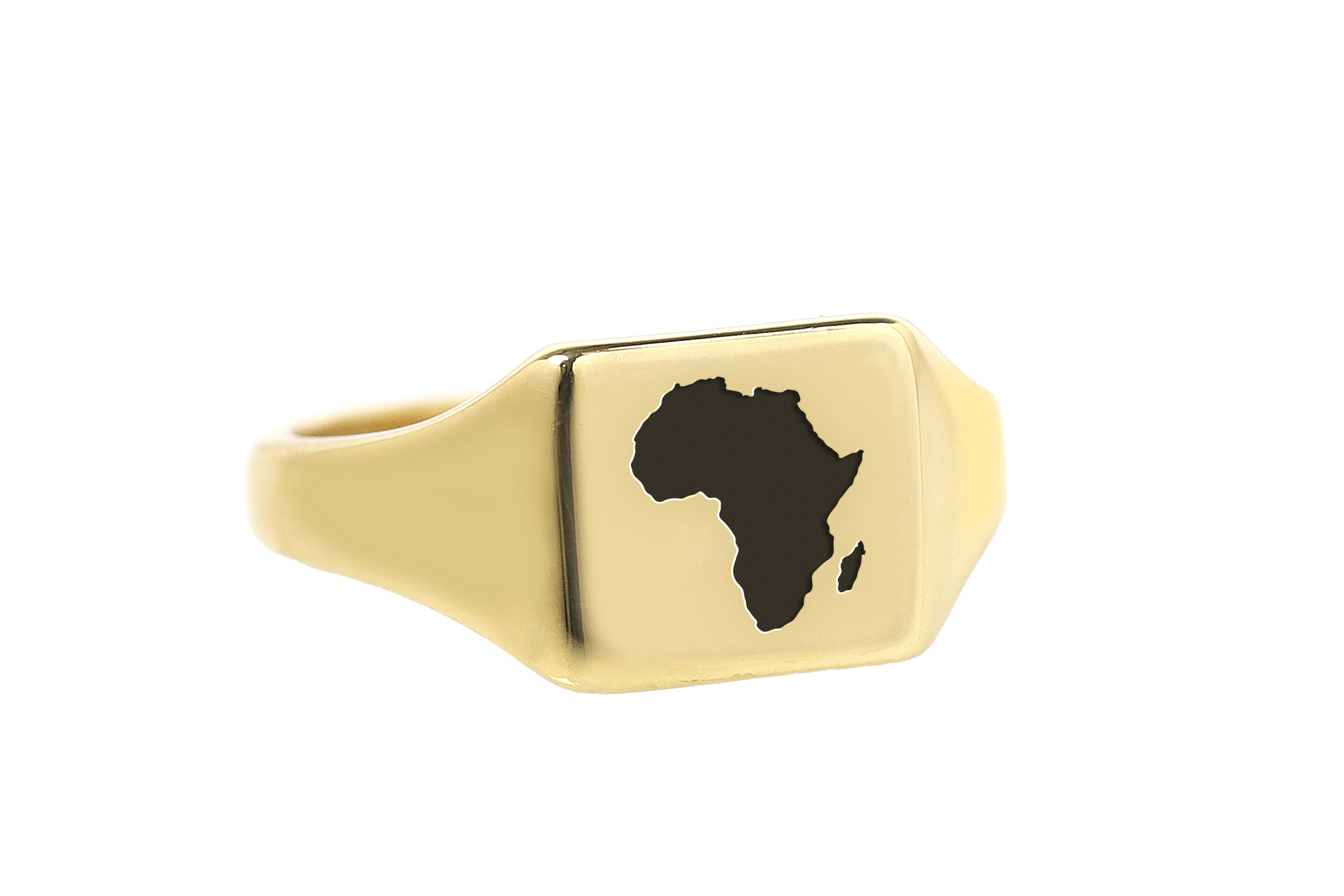 African Map Signet Ring