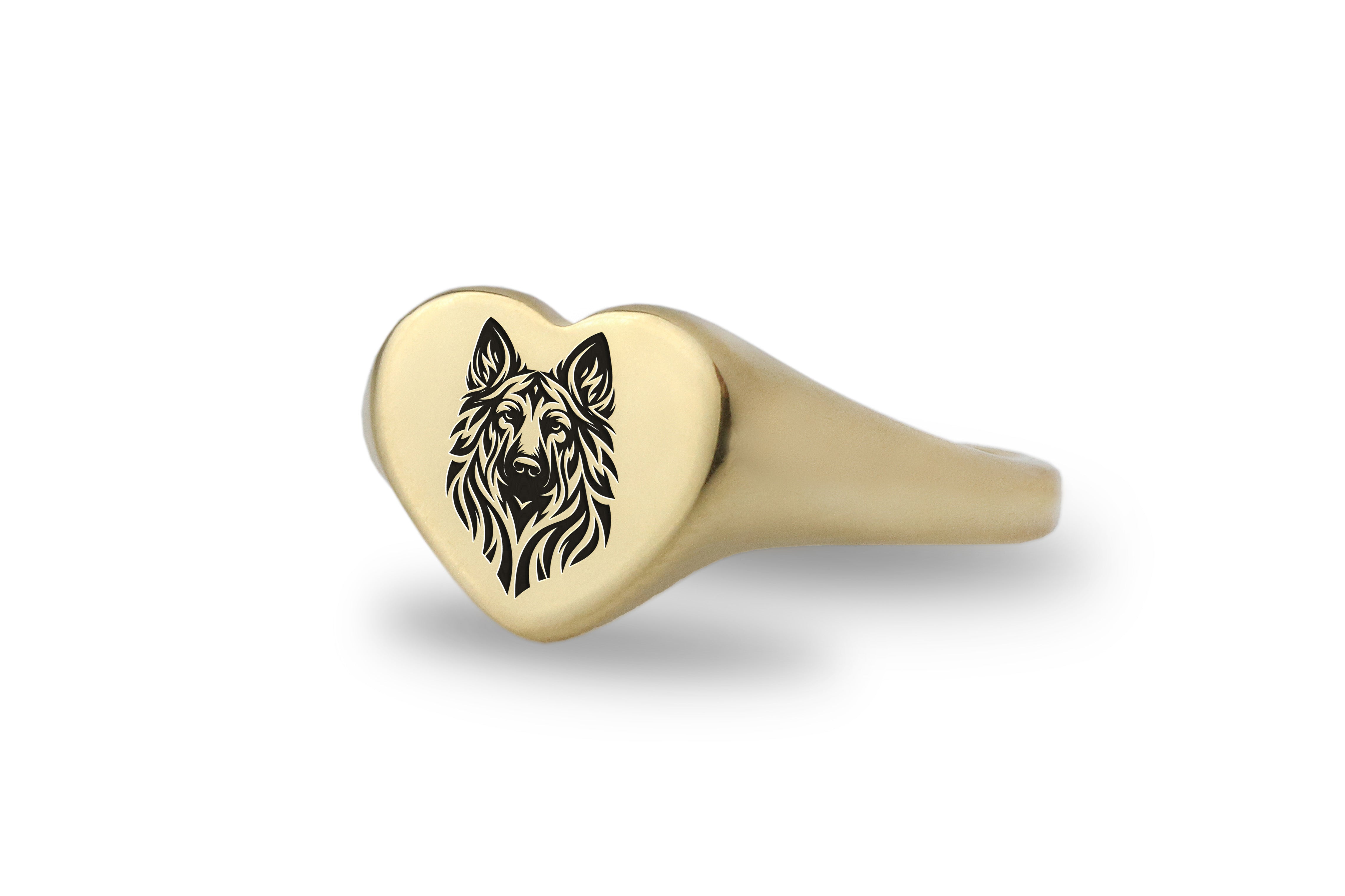 German Shepard Signet Ring