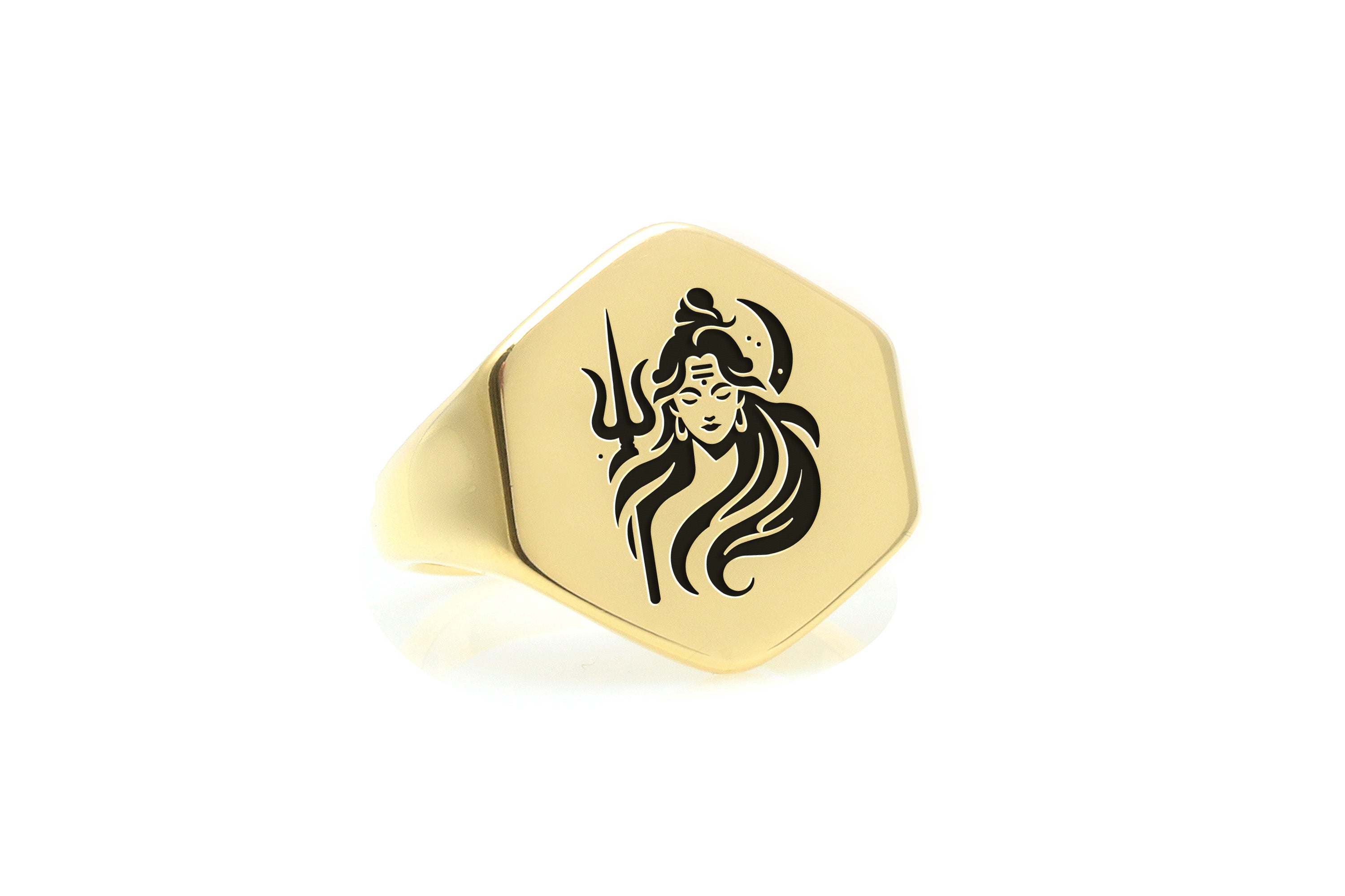 14k Gold Lord Shiva Ring