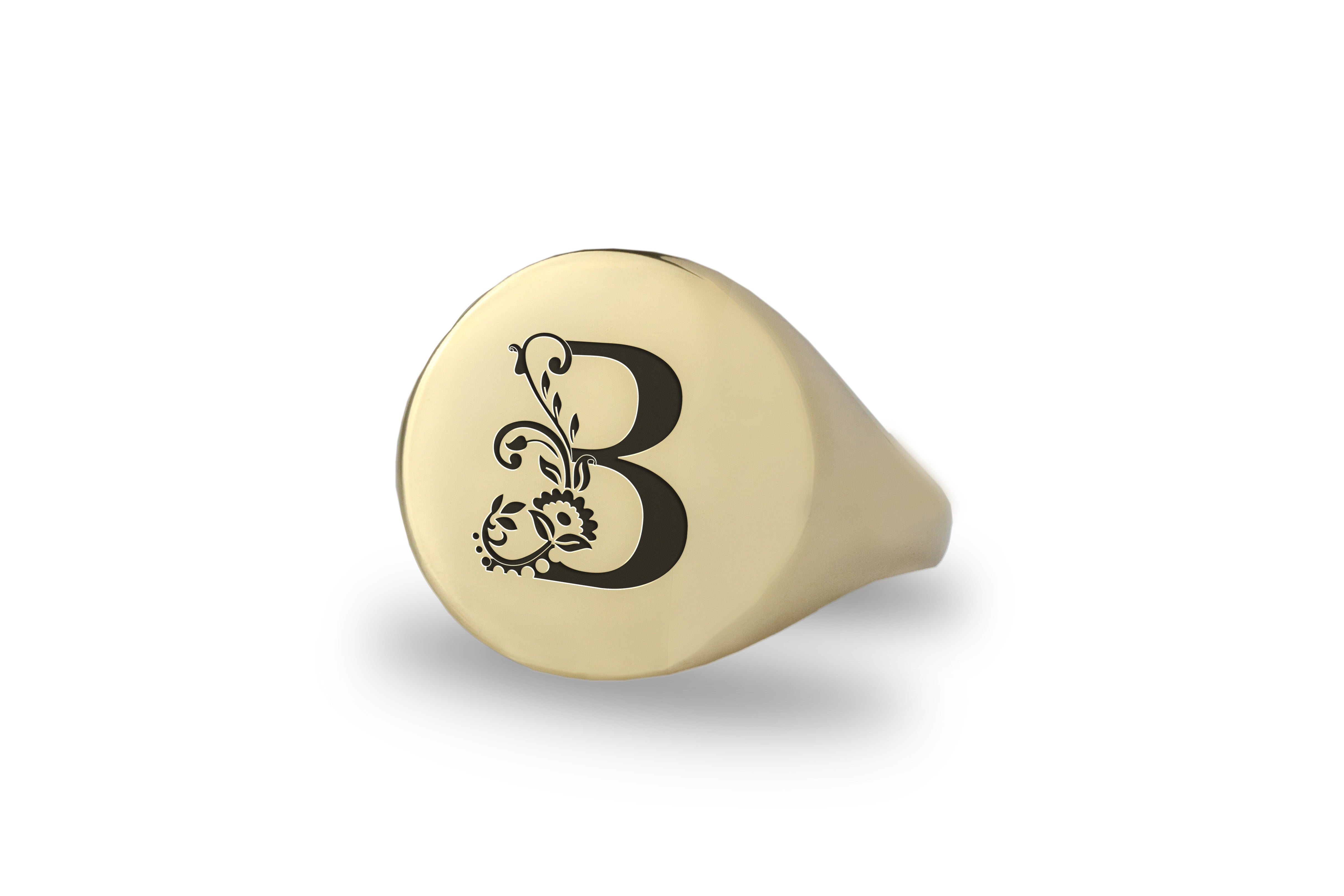Personalized Name Initial Signet Ring