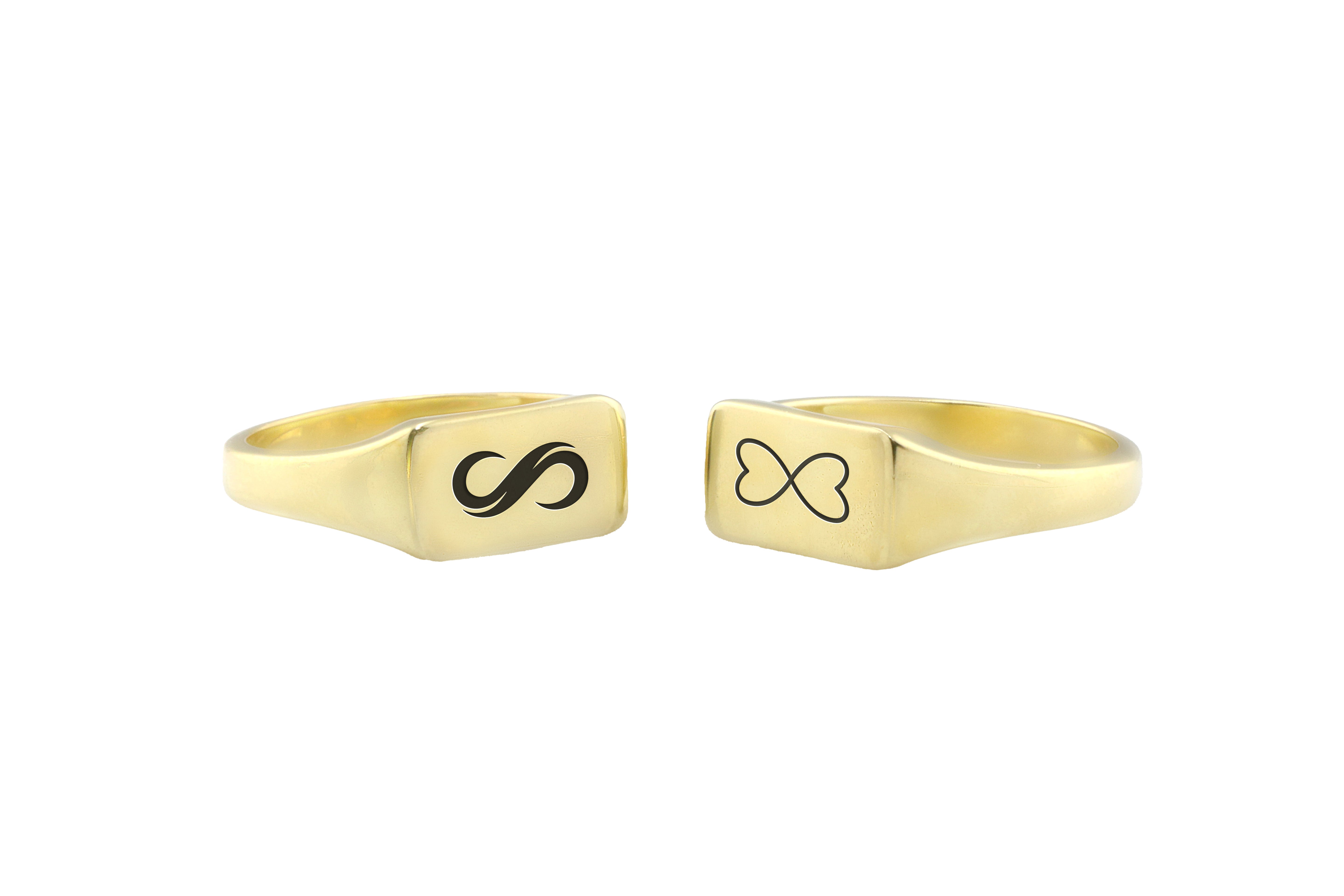 Infinity Gold Signet Ring