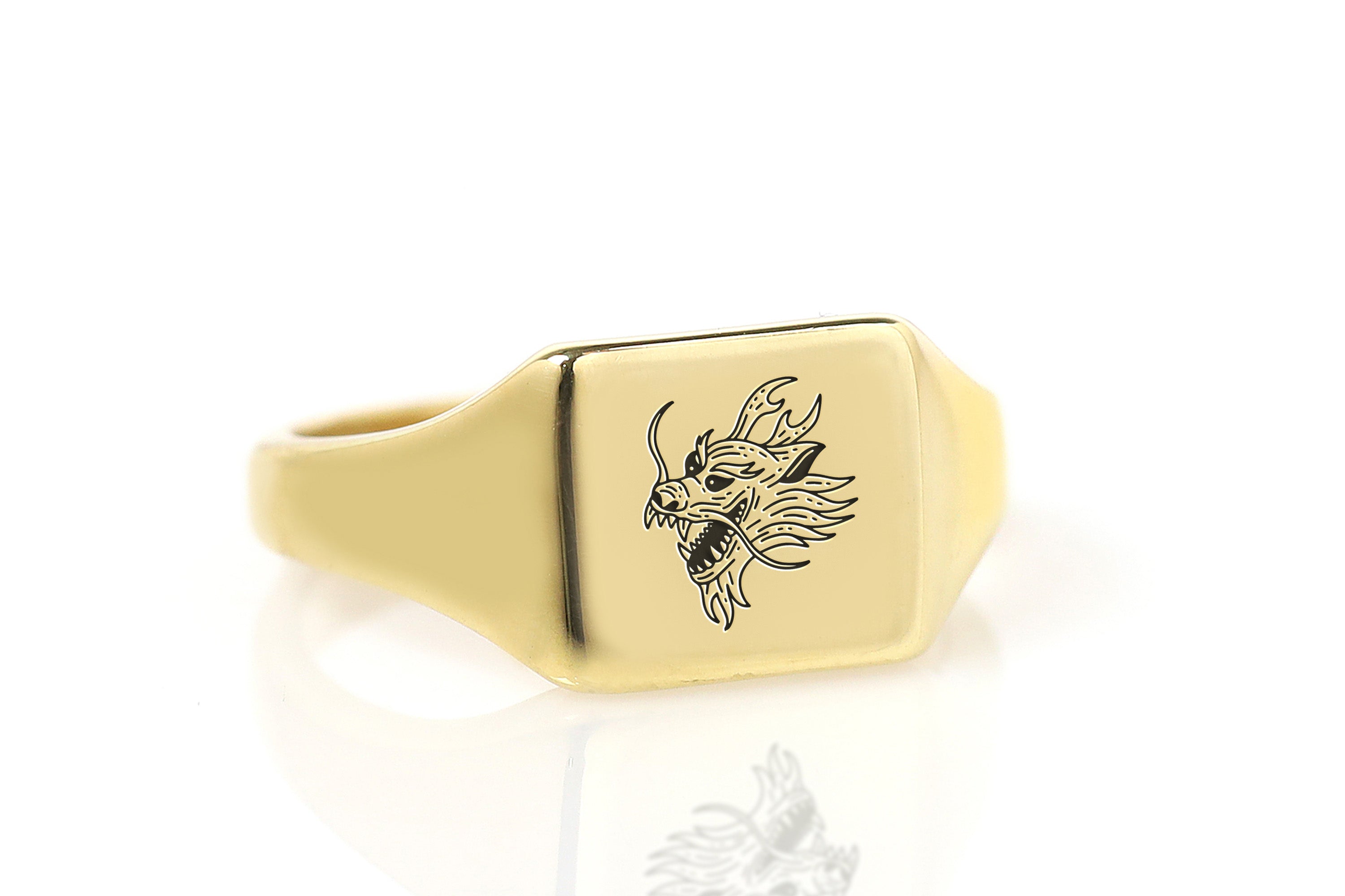 Gothic Dragon Signet Ring