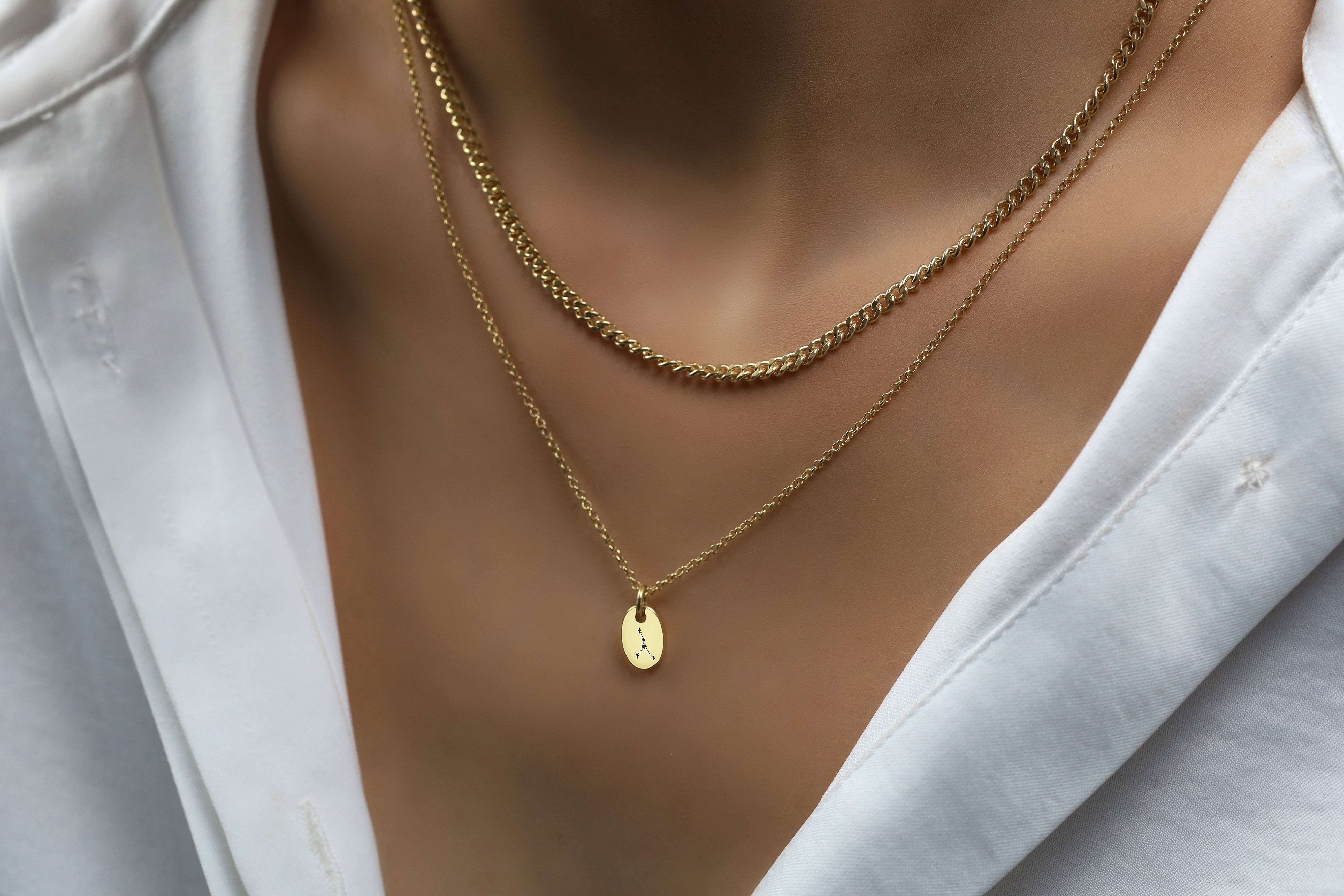 14k Gold Cancer Zodiac Necklace