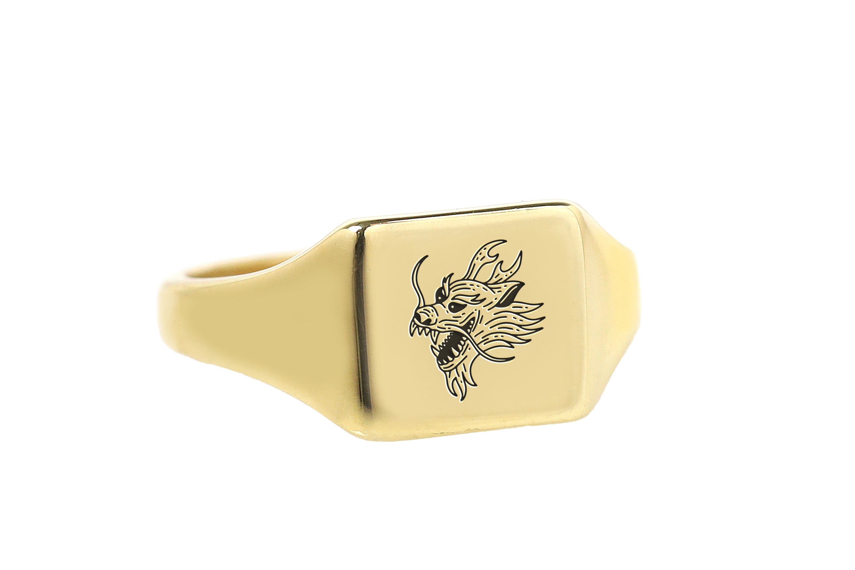 Gothic Dragon Signet Ring