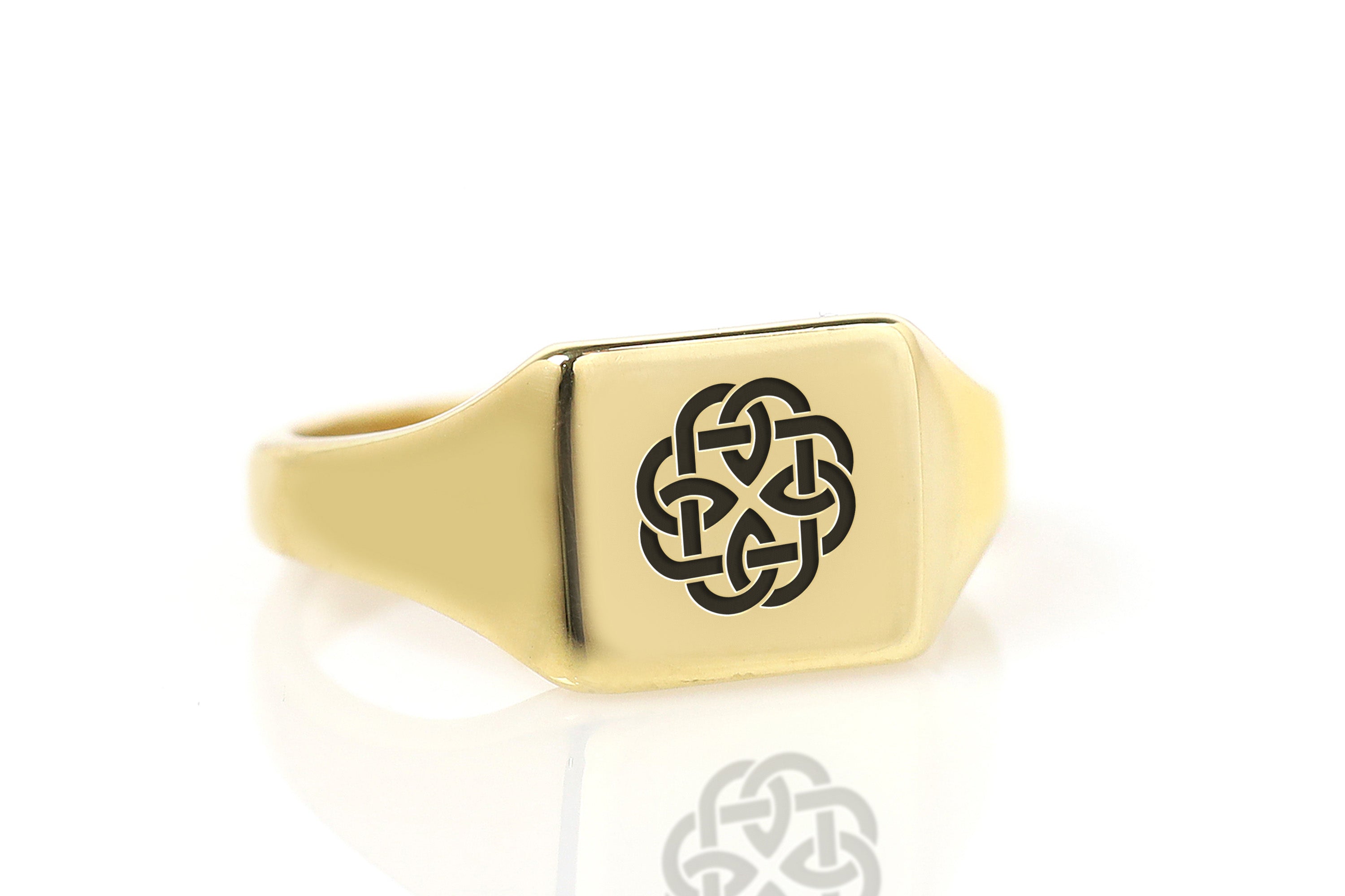 Engraved Celtic Cross Ring