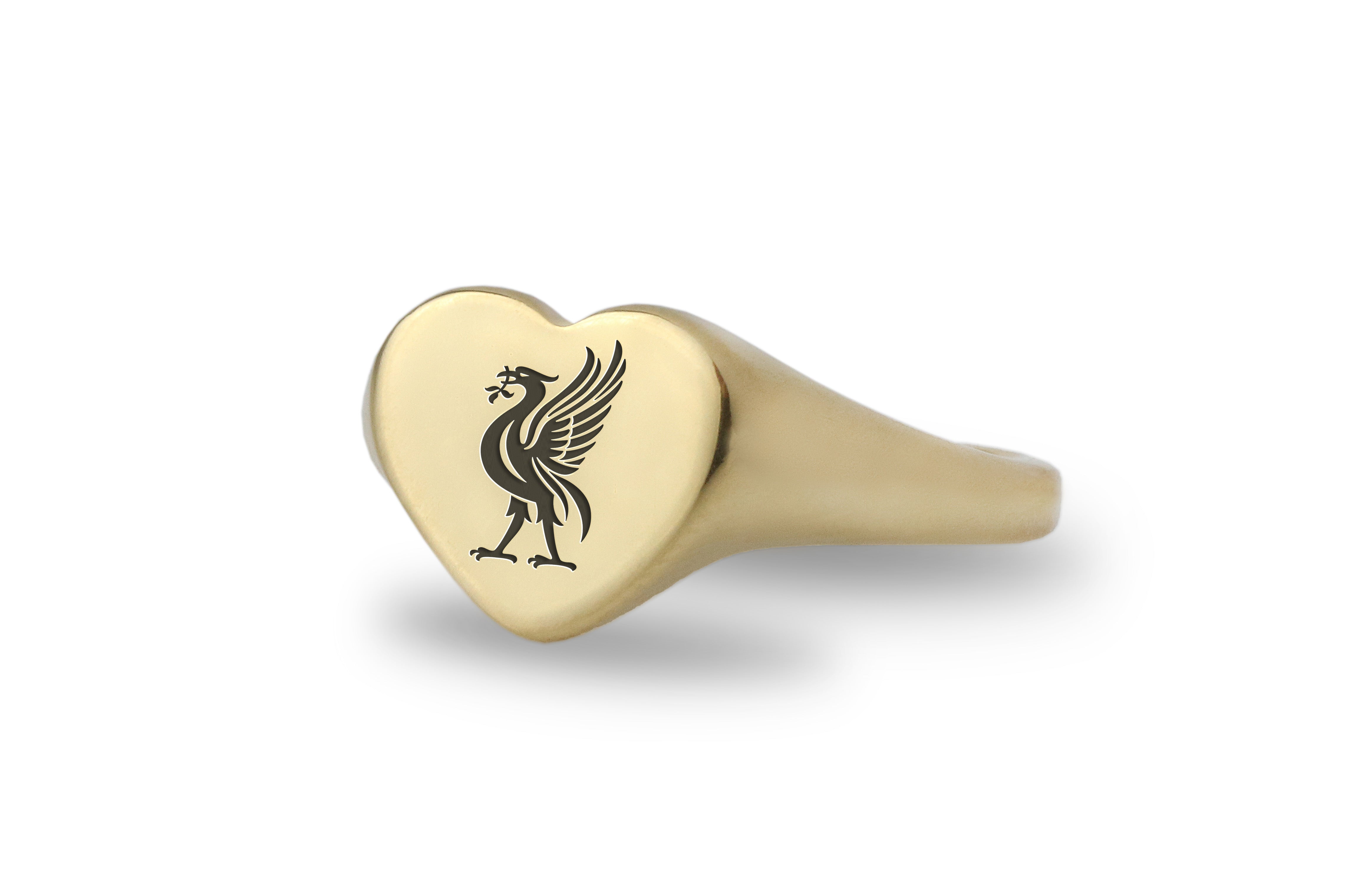 Heraldic Cormorant Signet Ring