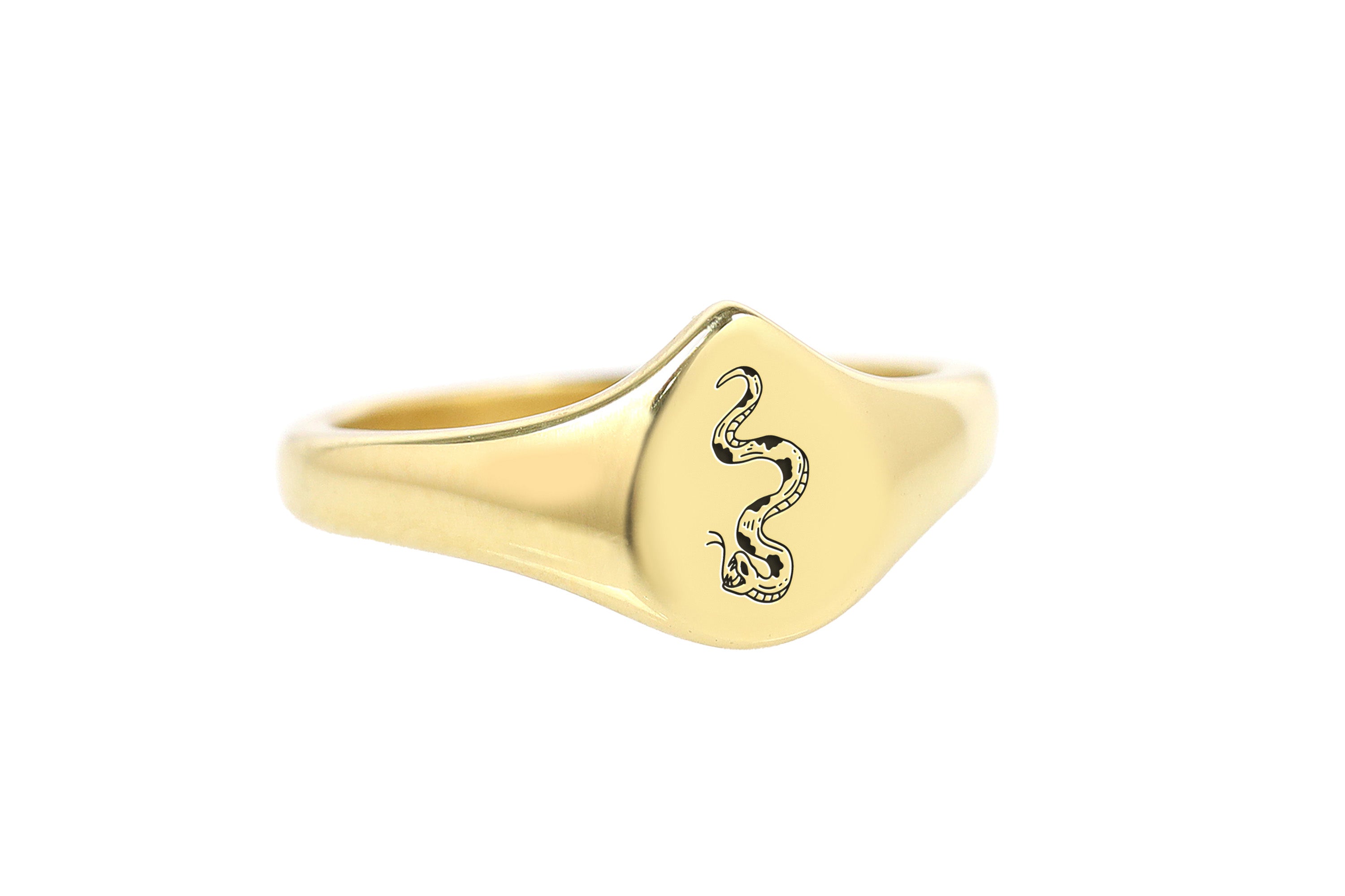Gothic Snake Gold Ring