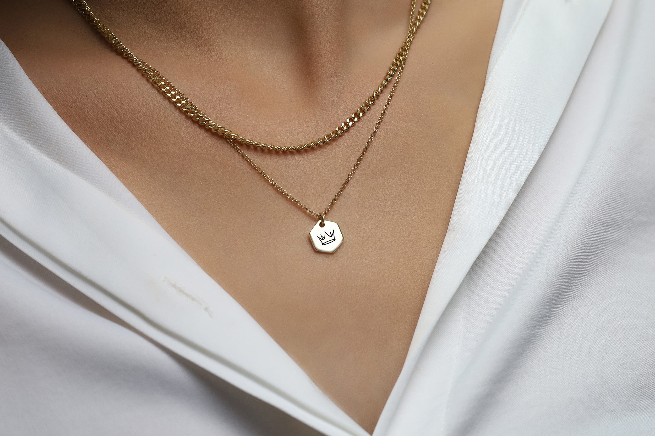 Royal Crown Gold Necklace