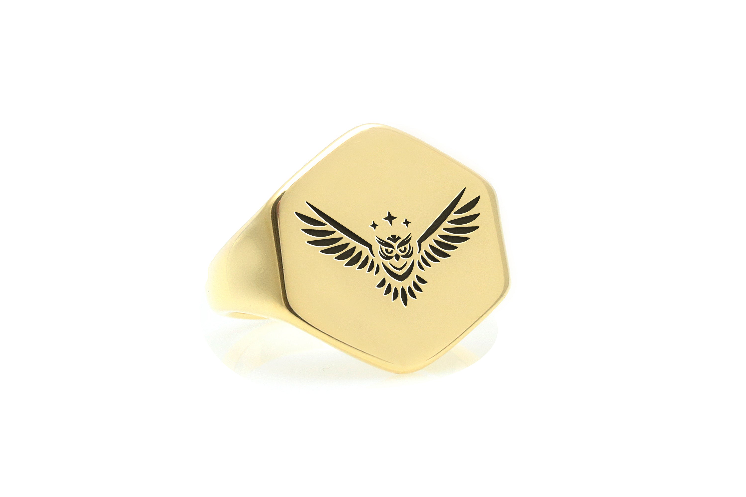 Custom Owl Signet Ring