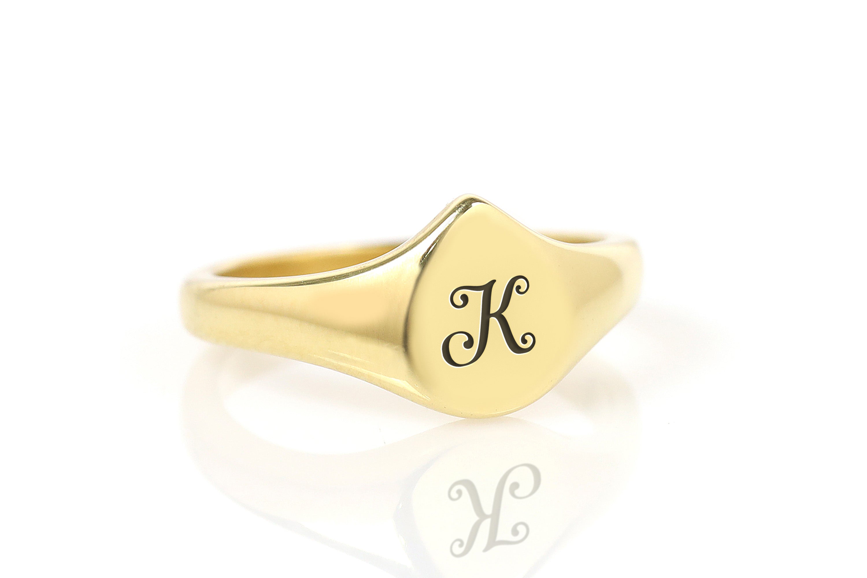 Custom Letter Engraved Ring