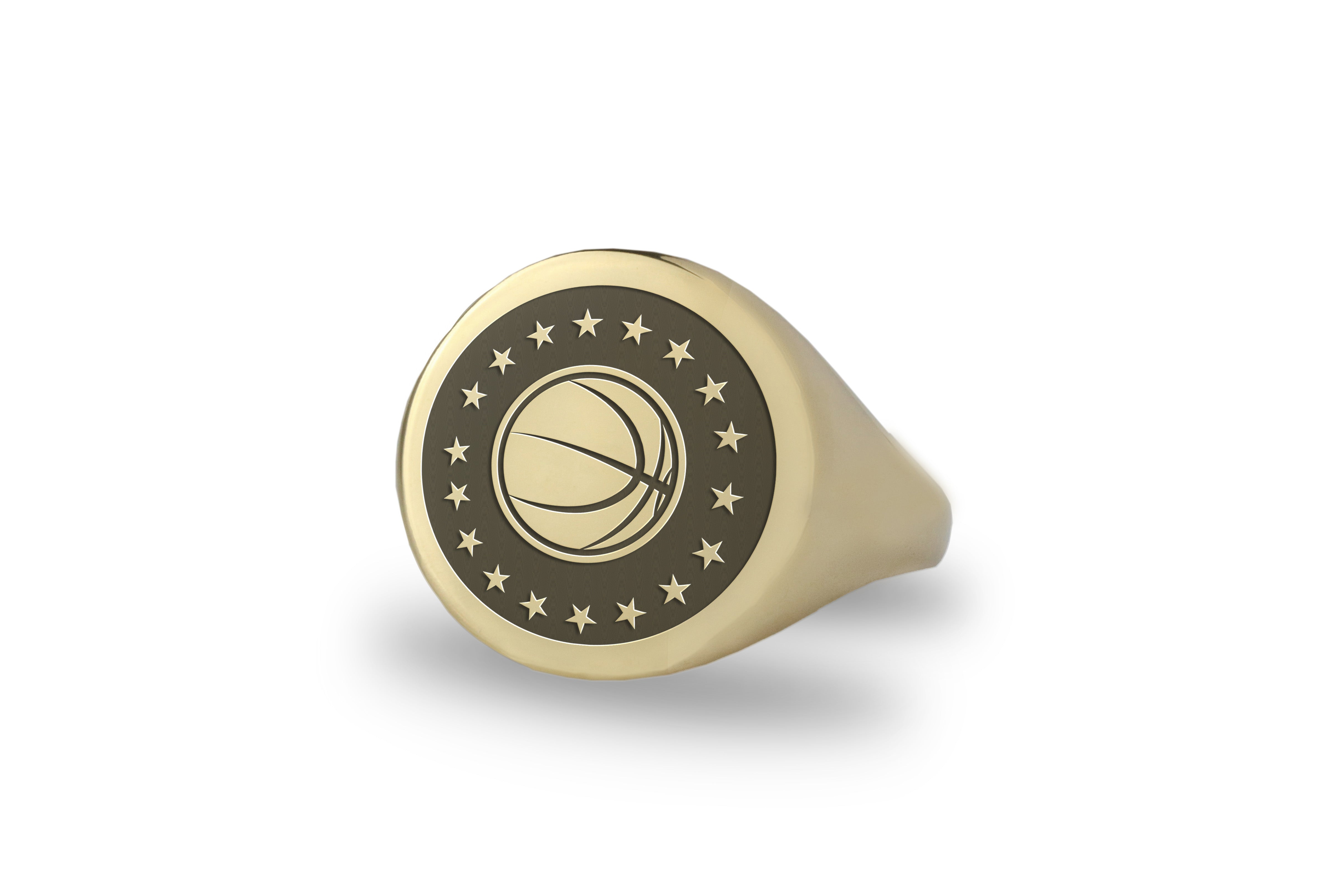 Basketball Embossed Ring