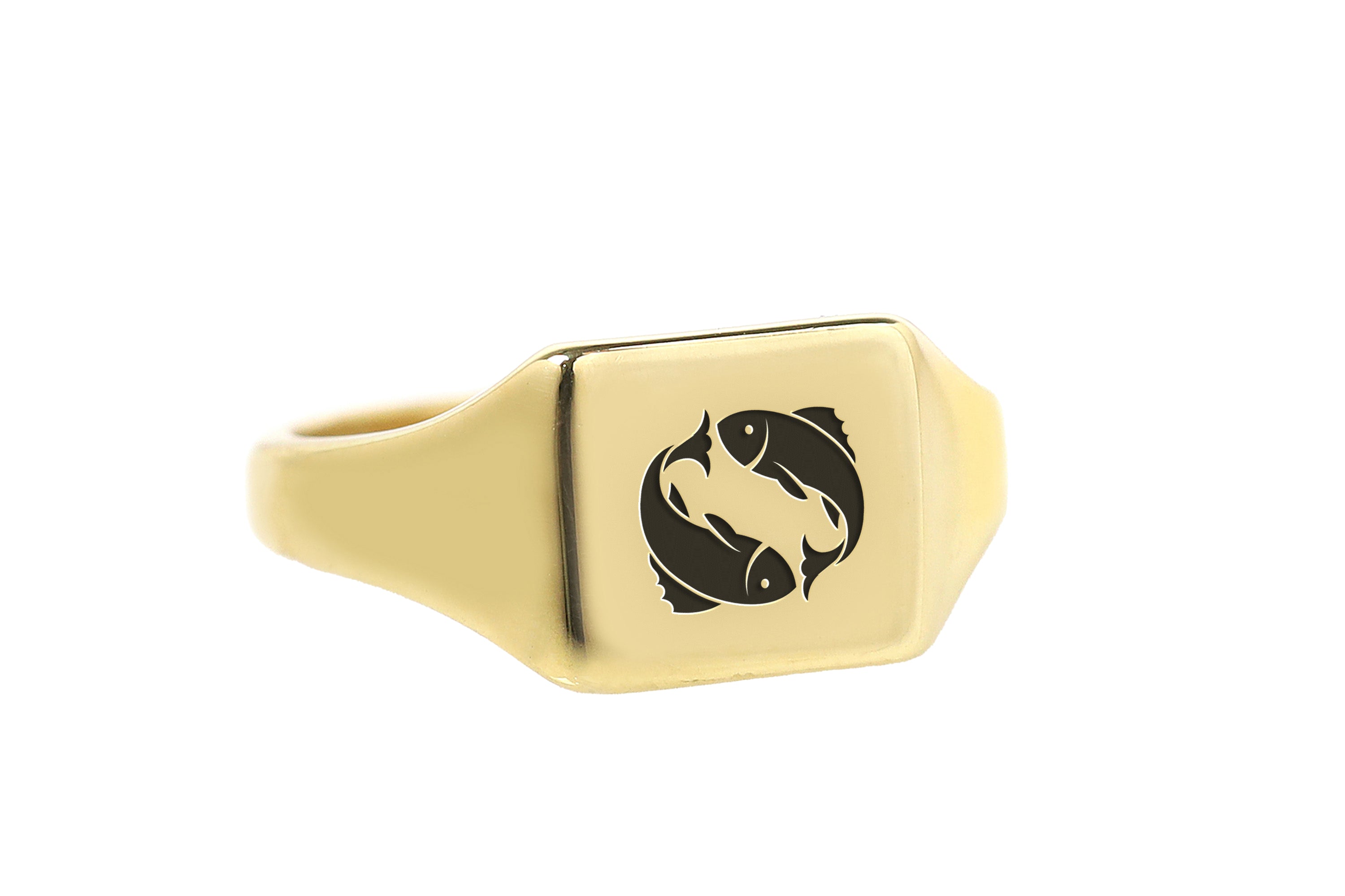 Pisces Delicate Signet Ring