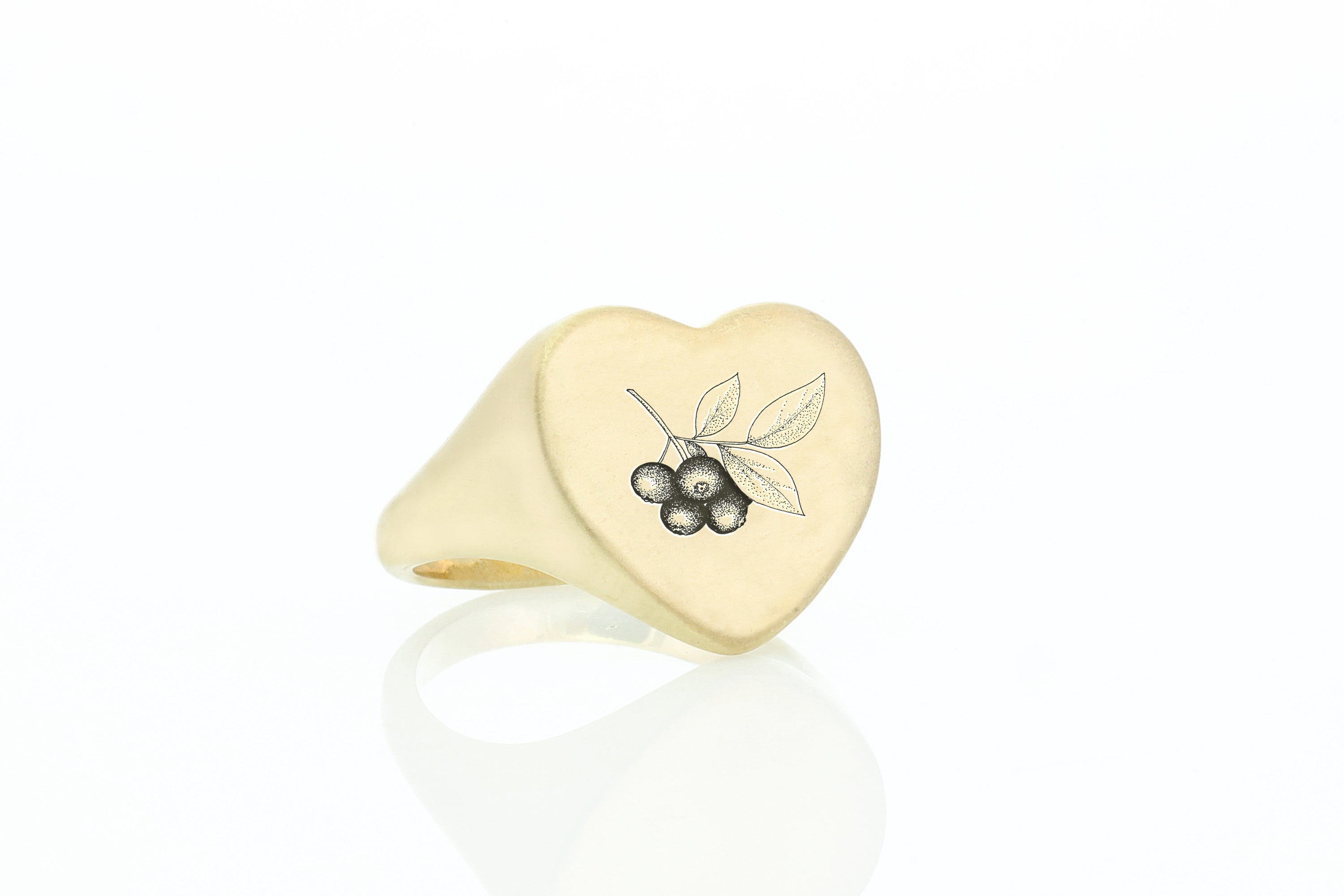 Gold Blueberry Signet Ring