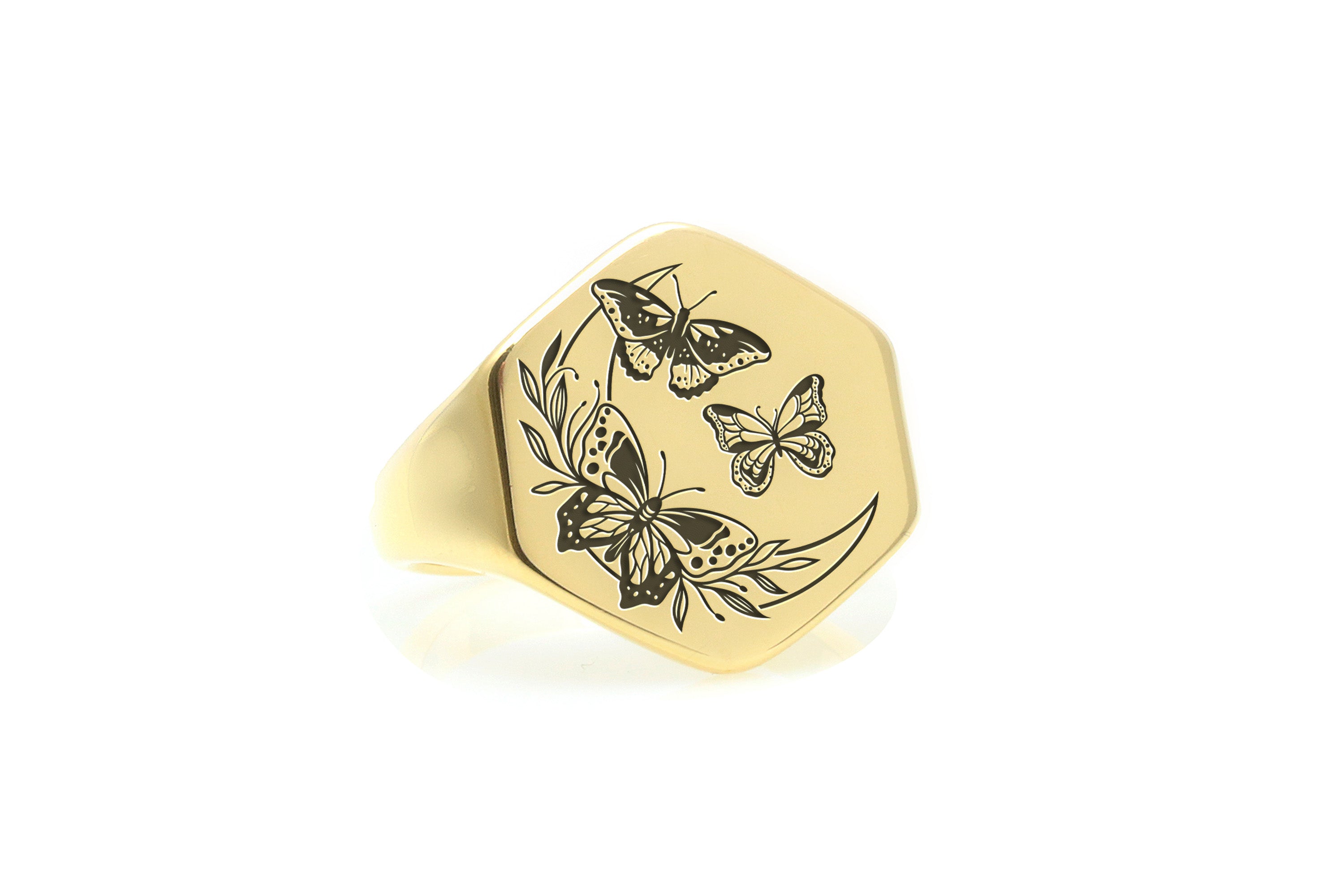 Flowered Butterfly Ring