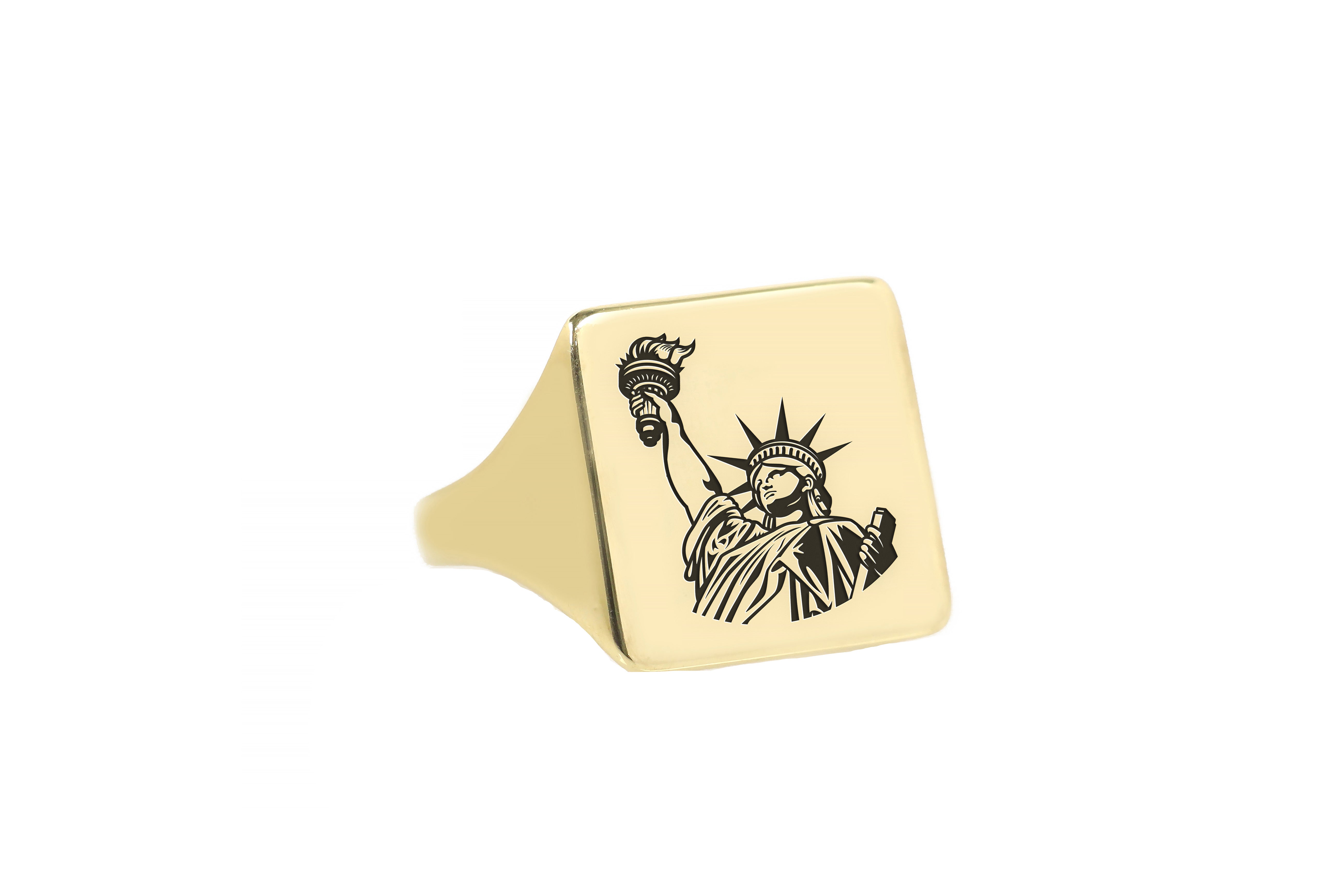 USA Gold Signet Ring
