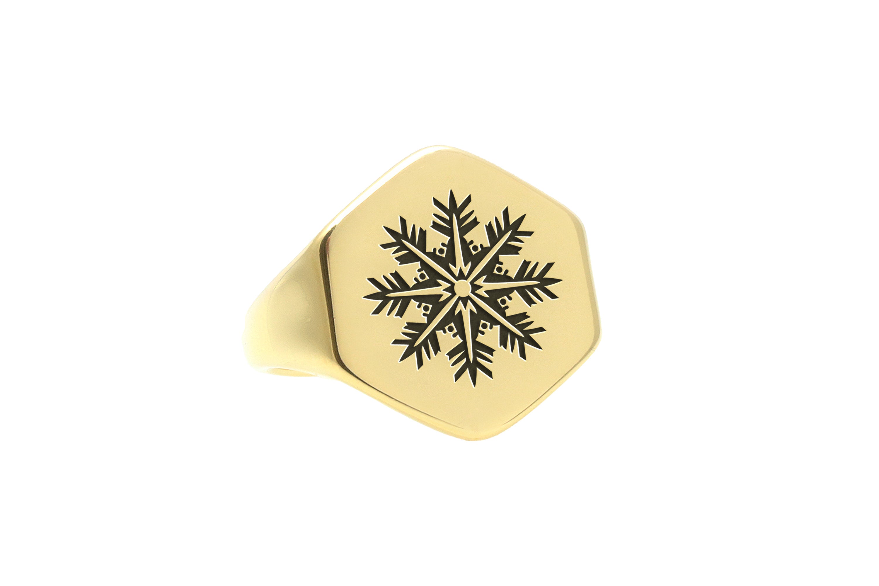 Winter Theme Engraved Ring