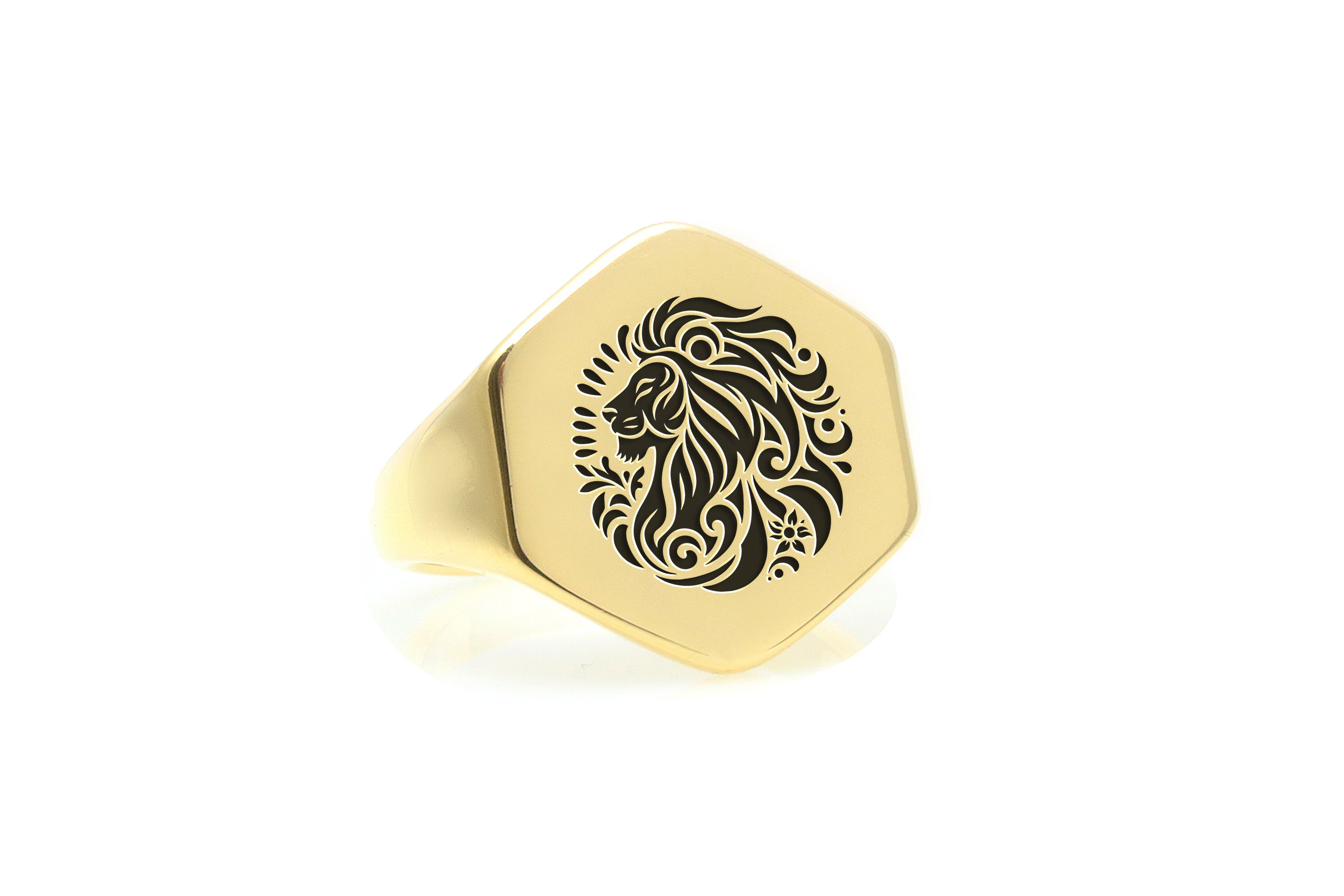 Customized Lion Signet Ring