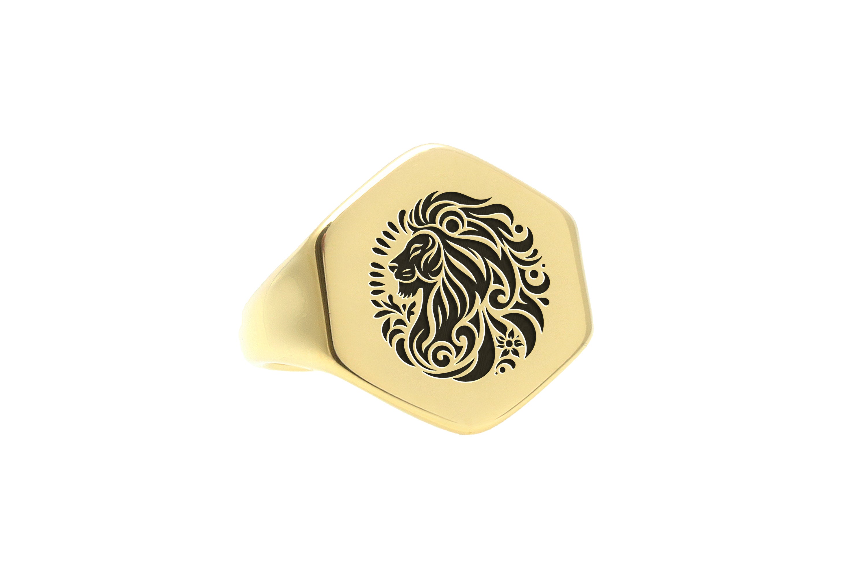 Customized Lion Signet Ring