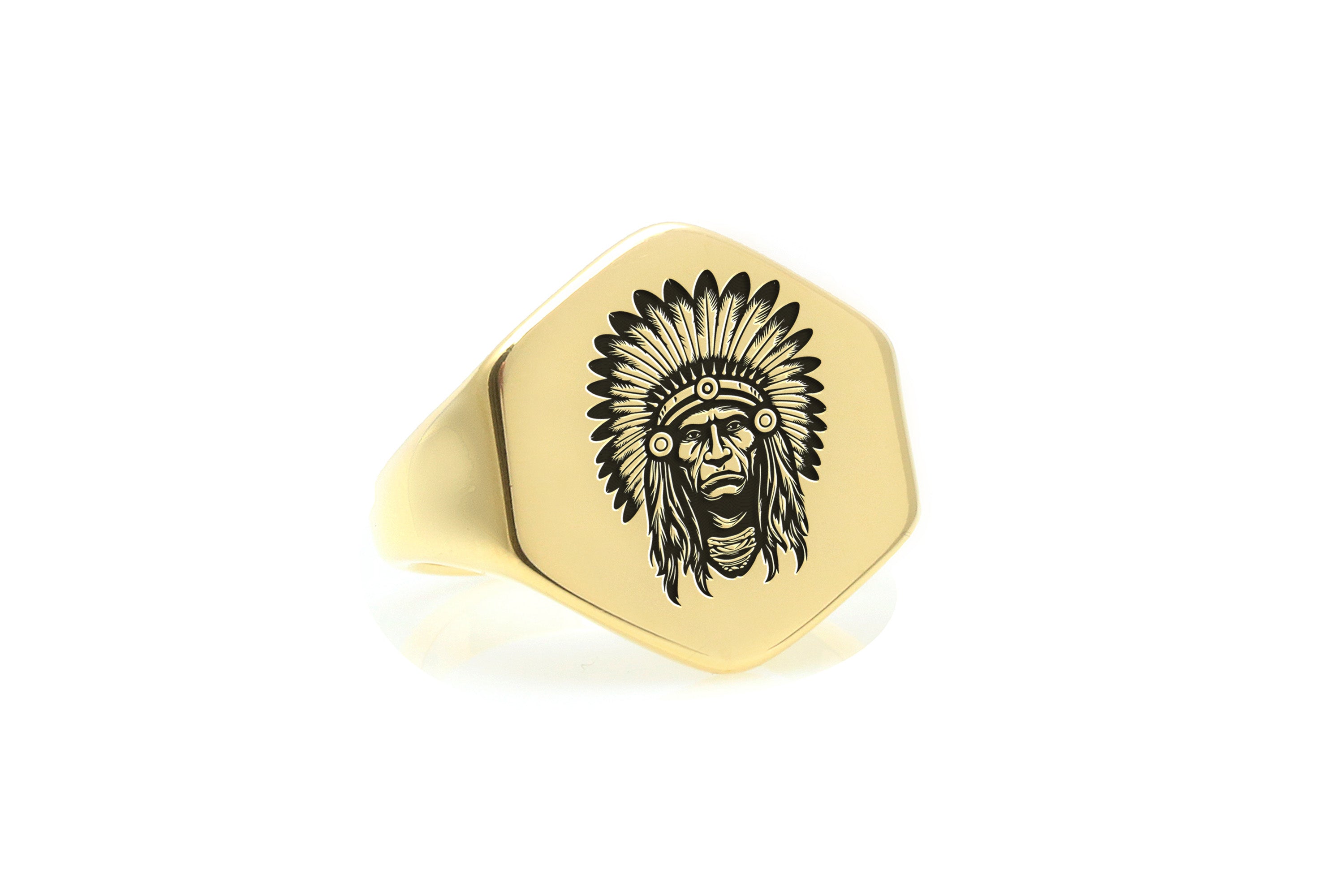 Indian Chief Engraved Ring