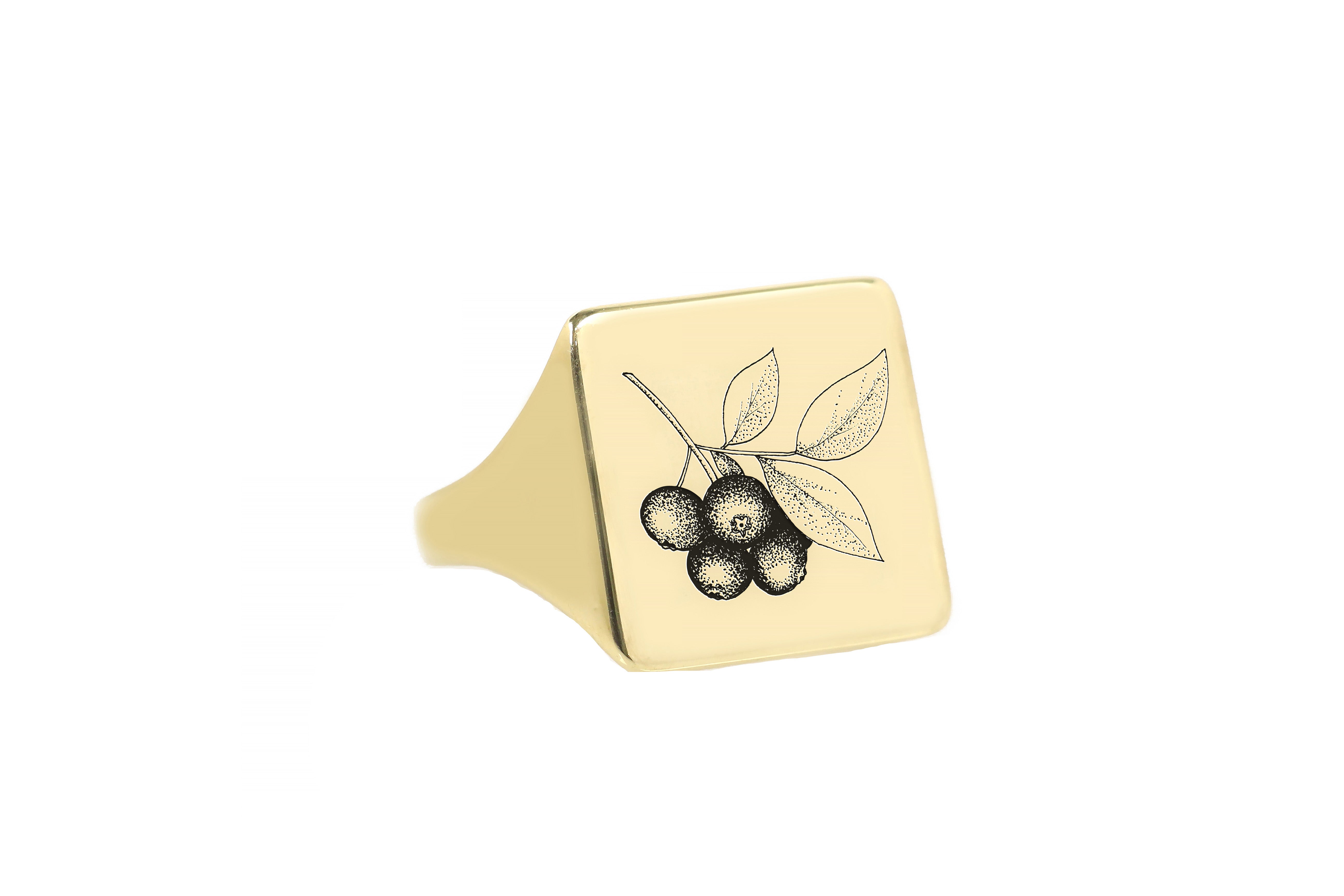 Engraved Blueberry Ring