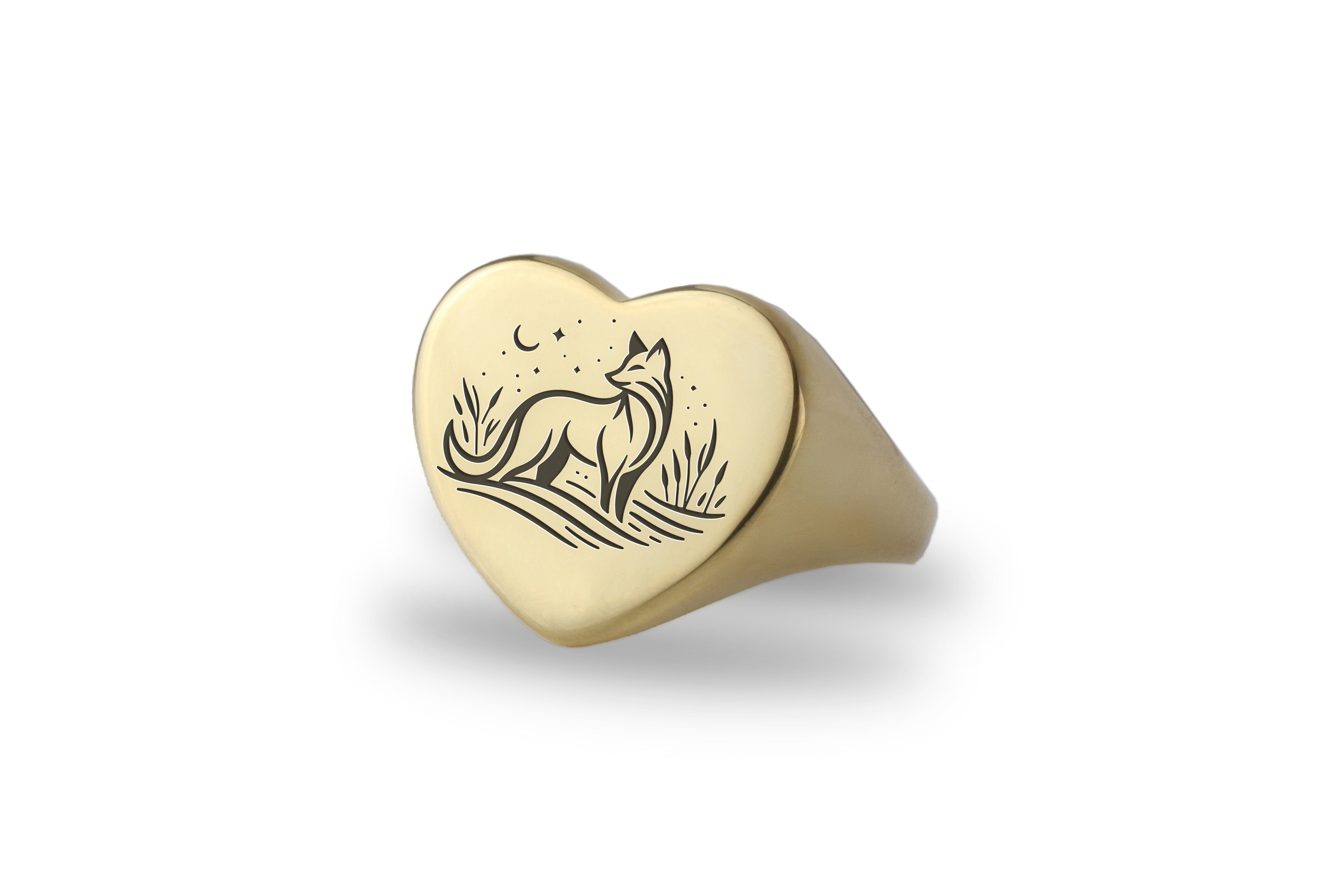 Spiritual Fox Signet Ring
