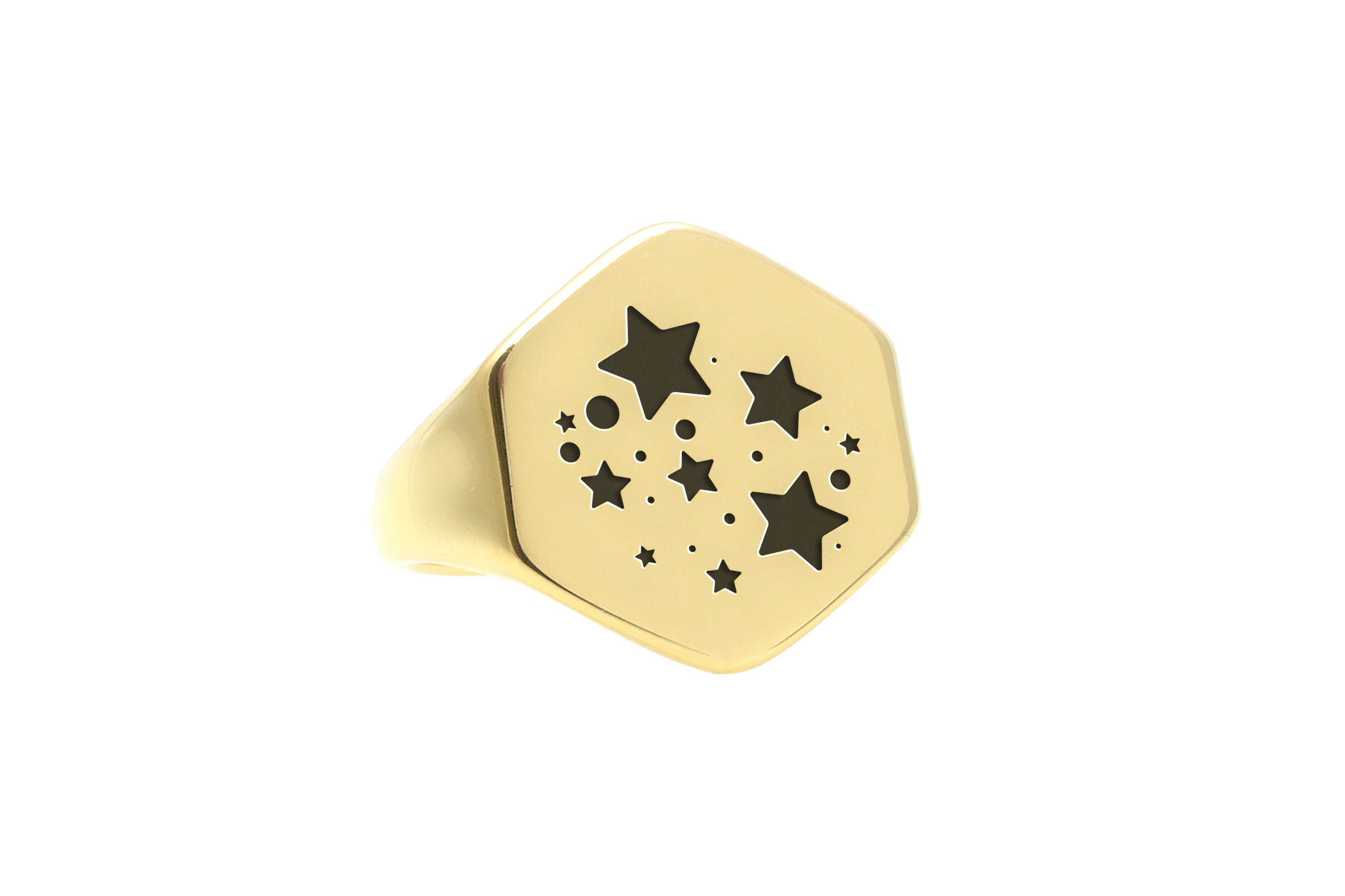 Engraved Stars Ring