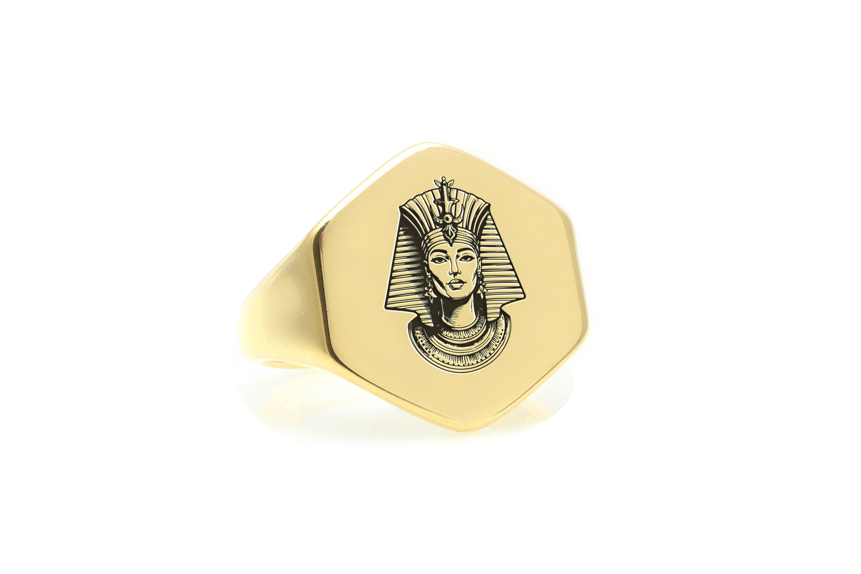Cleopatra Gold Signet Ring