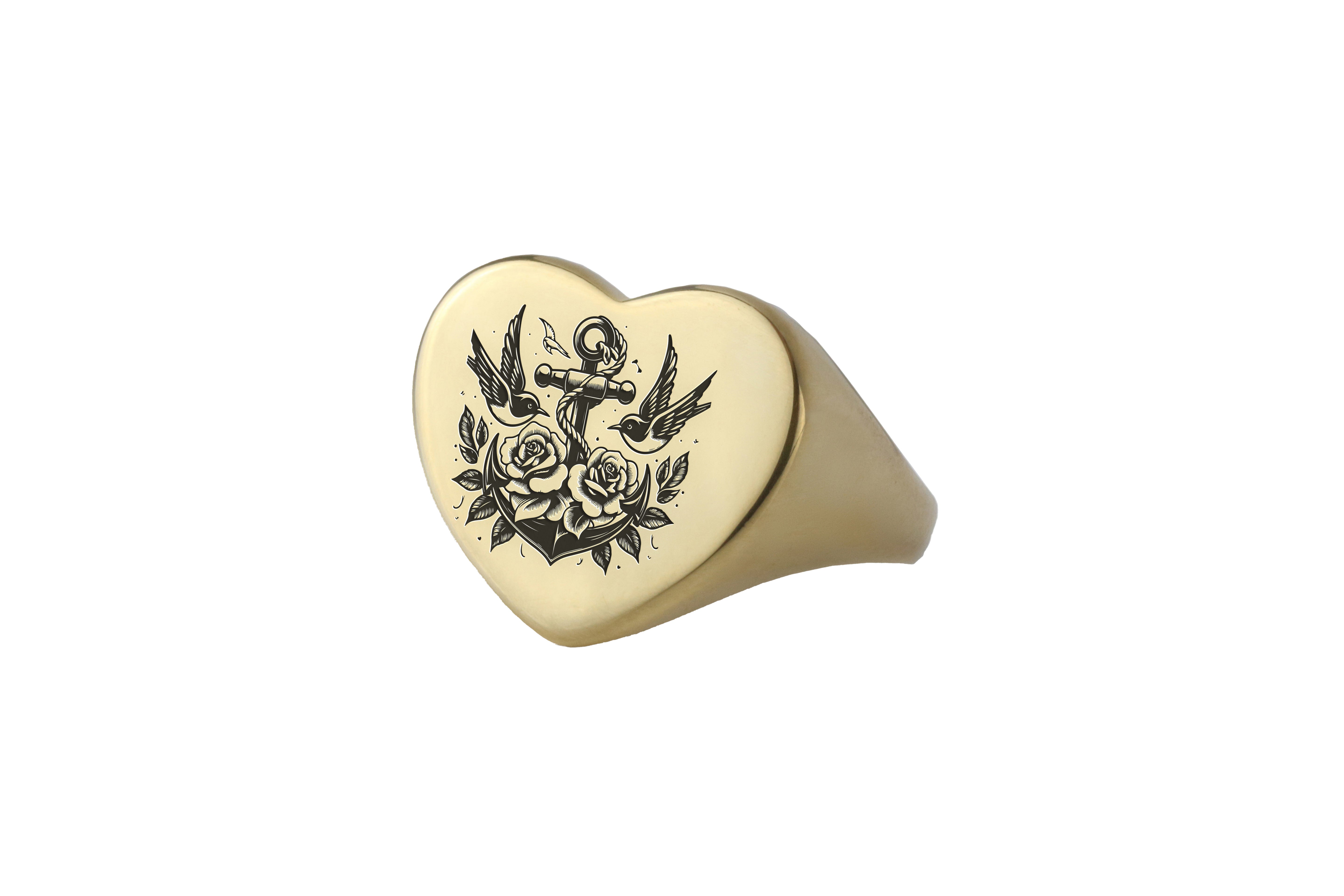 Sailors Anchor Signet Ring