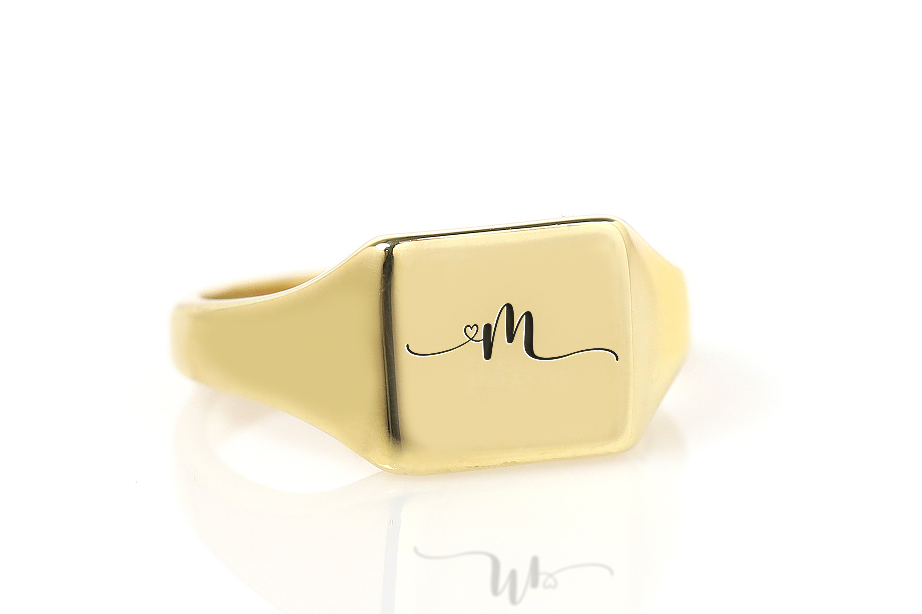 Name Initial Engraved Ring