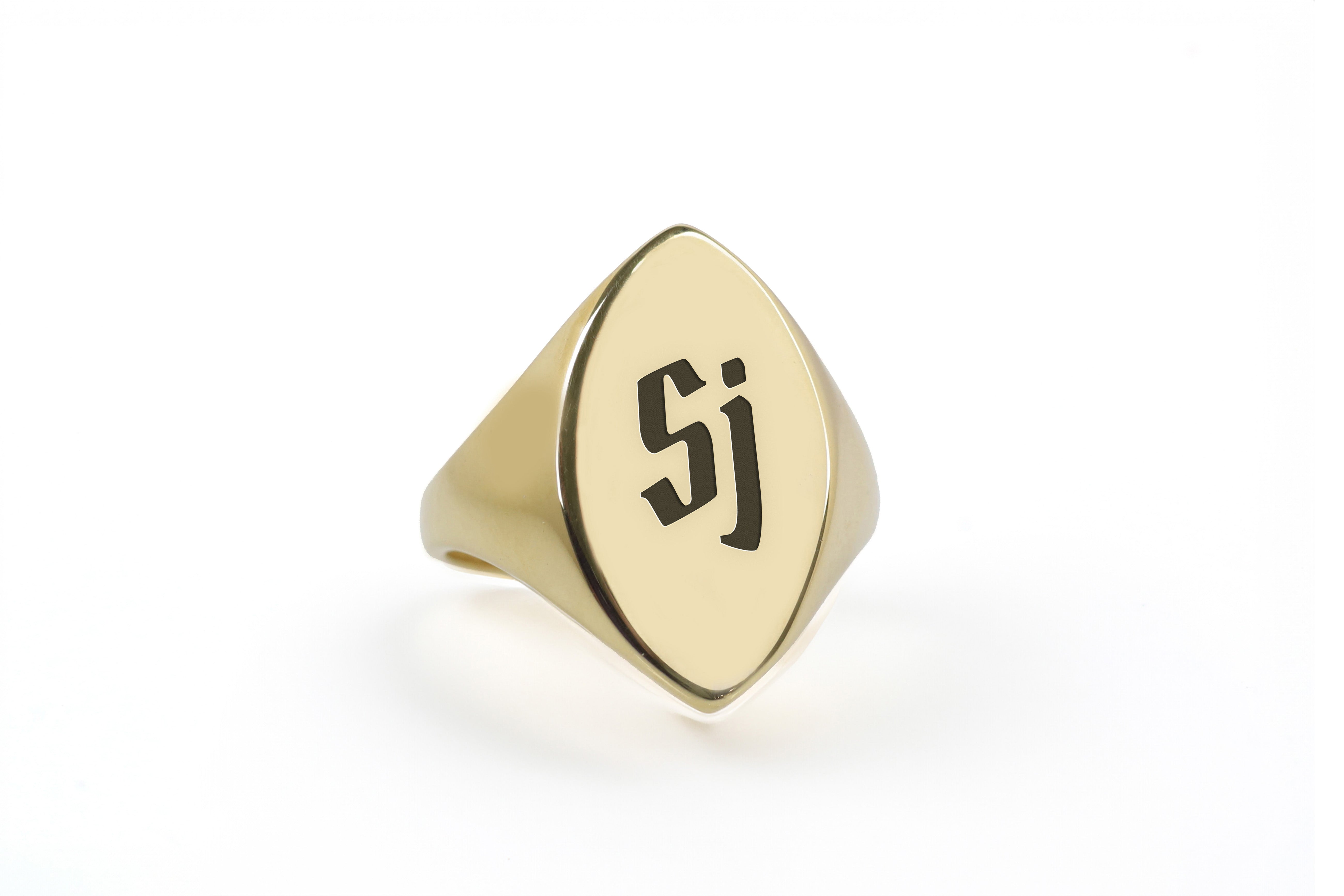 Name Initial's Gothic Ring