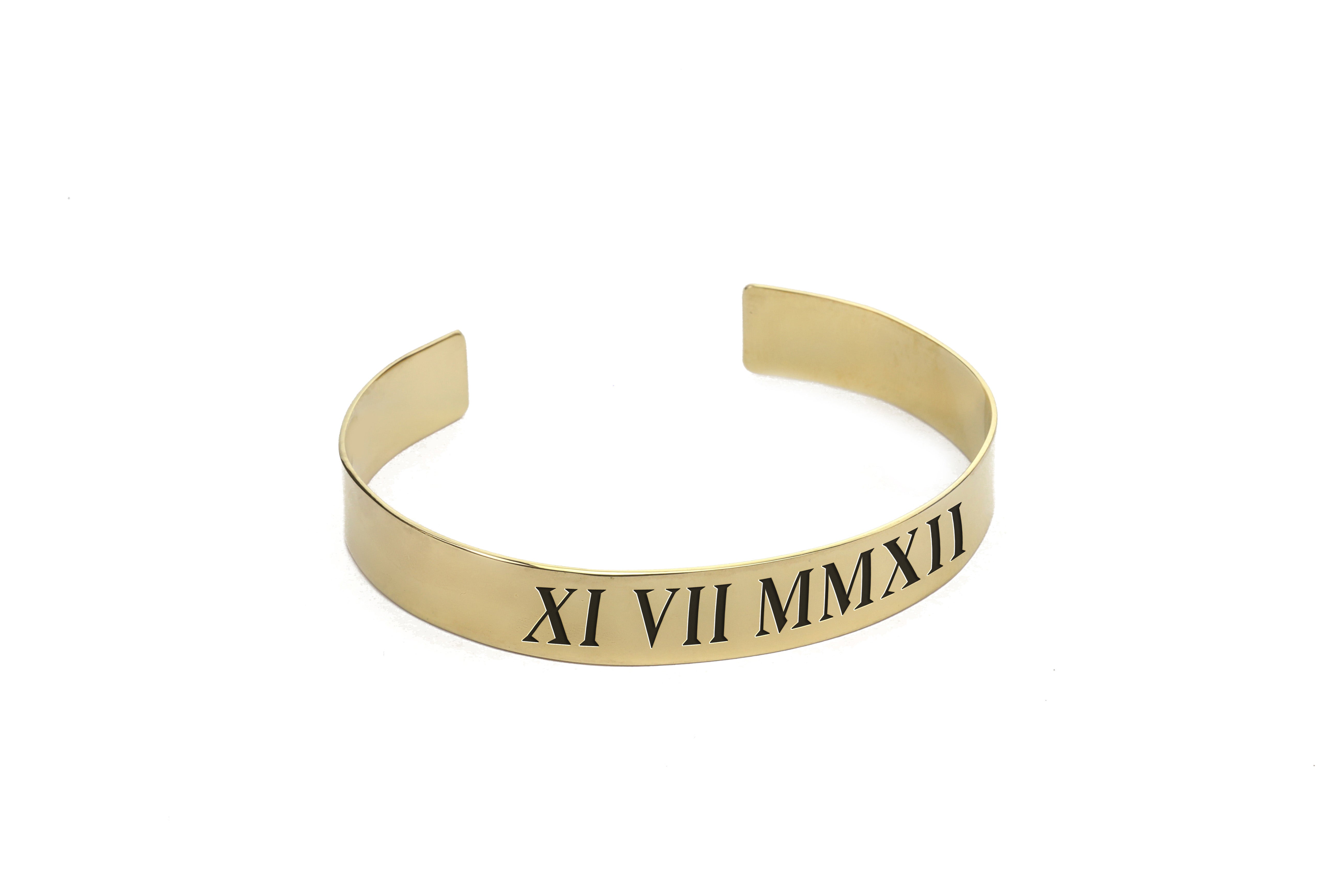 Roman Numbers Cuff Bracelet