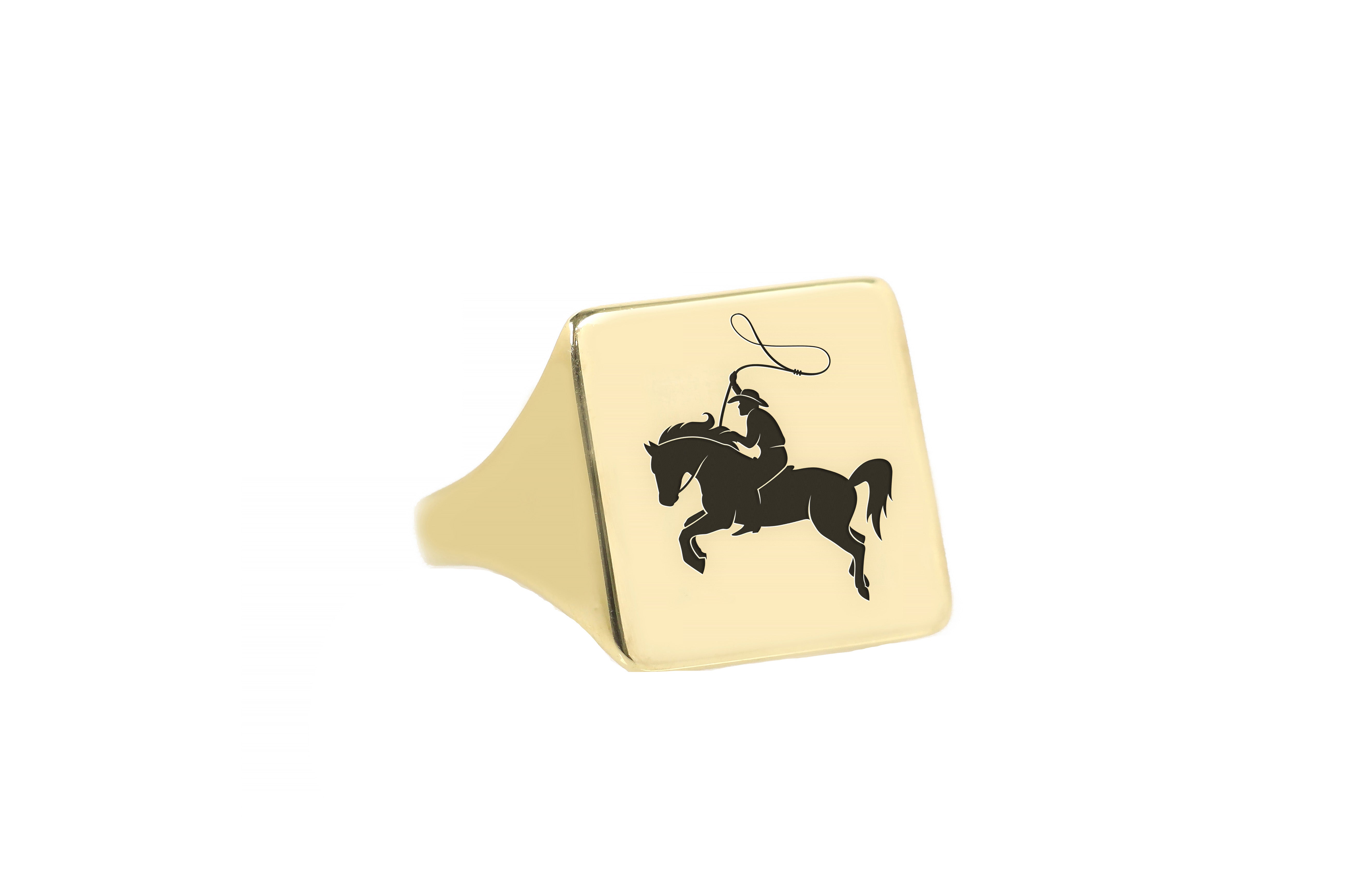 Custom Equestrian Signet Ring