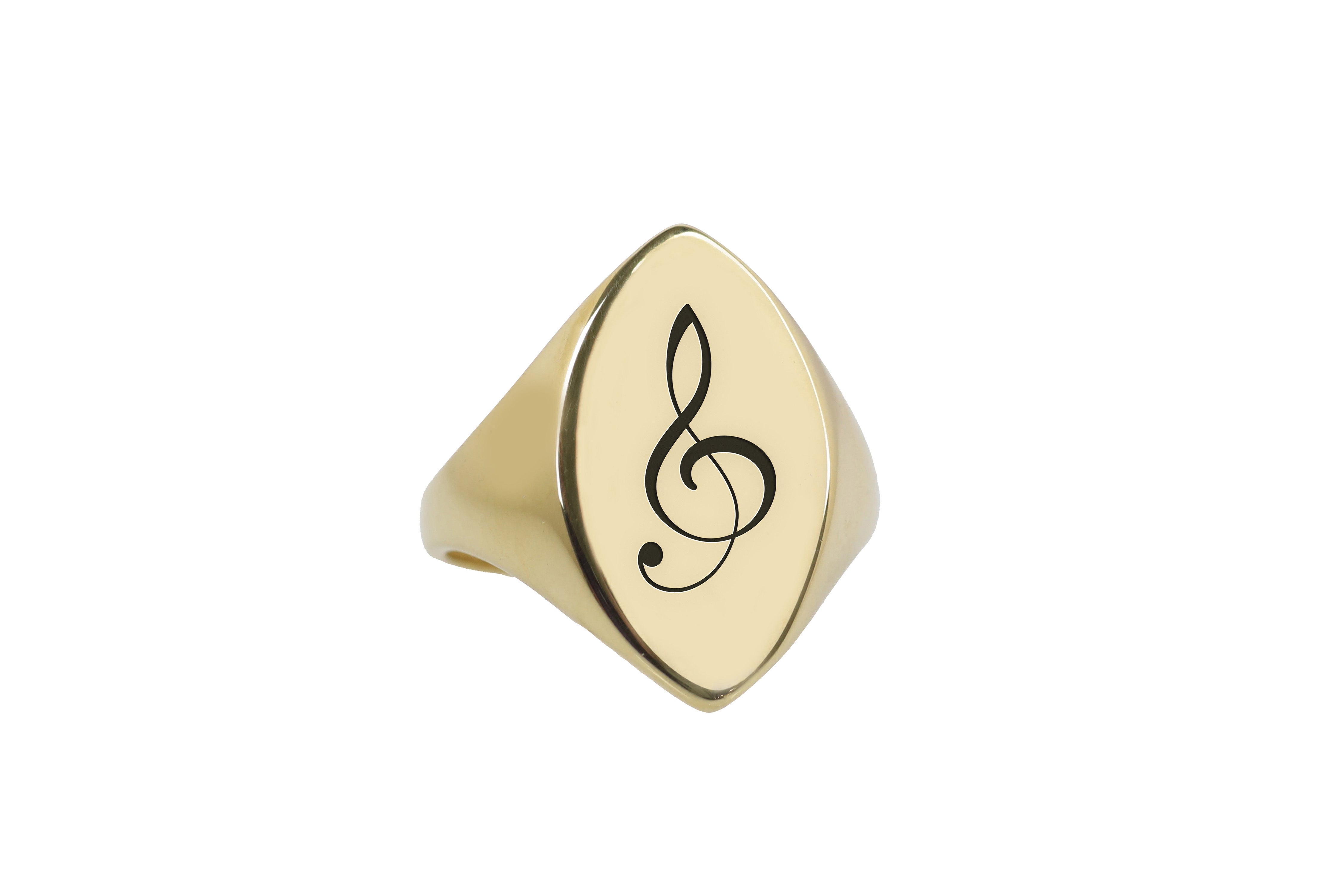 Treble Clef Signet Ring