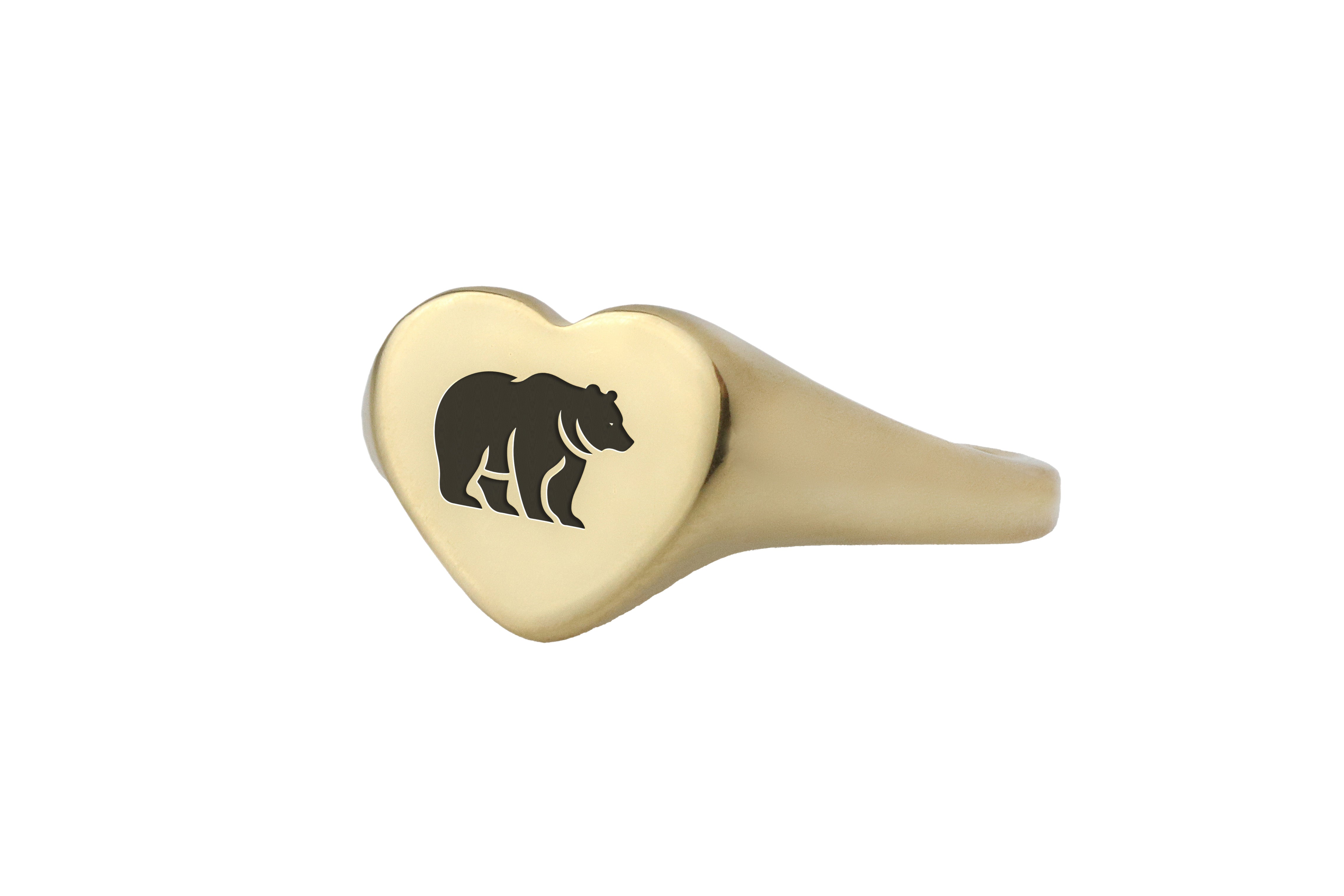 Heart Shaped Cute Bear Ring