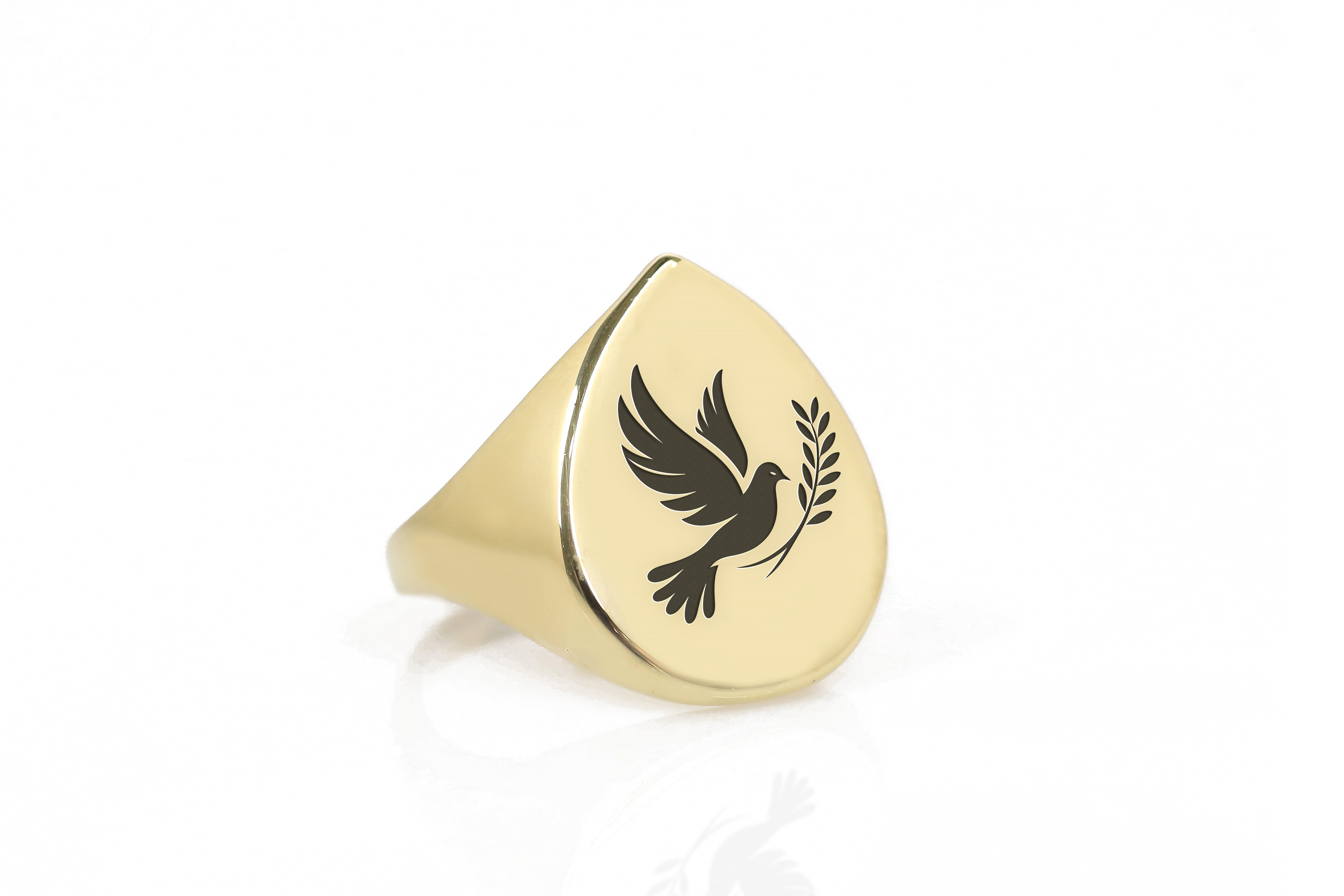14k Gold Pigeon Ring
