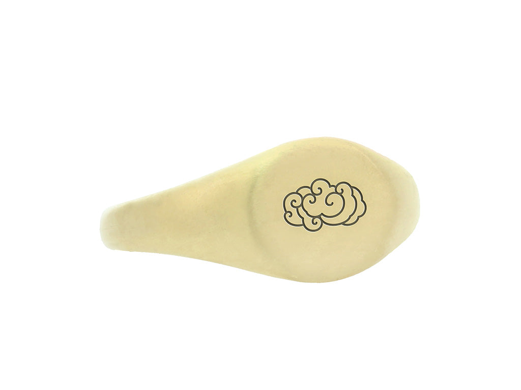 14k Gold Cloud Signet Ring