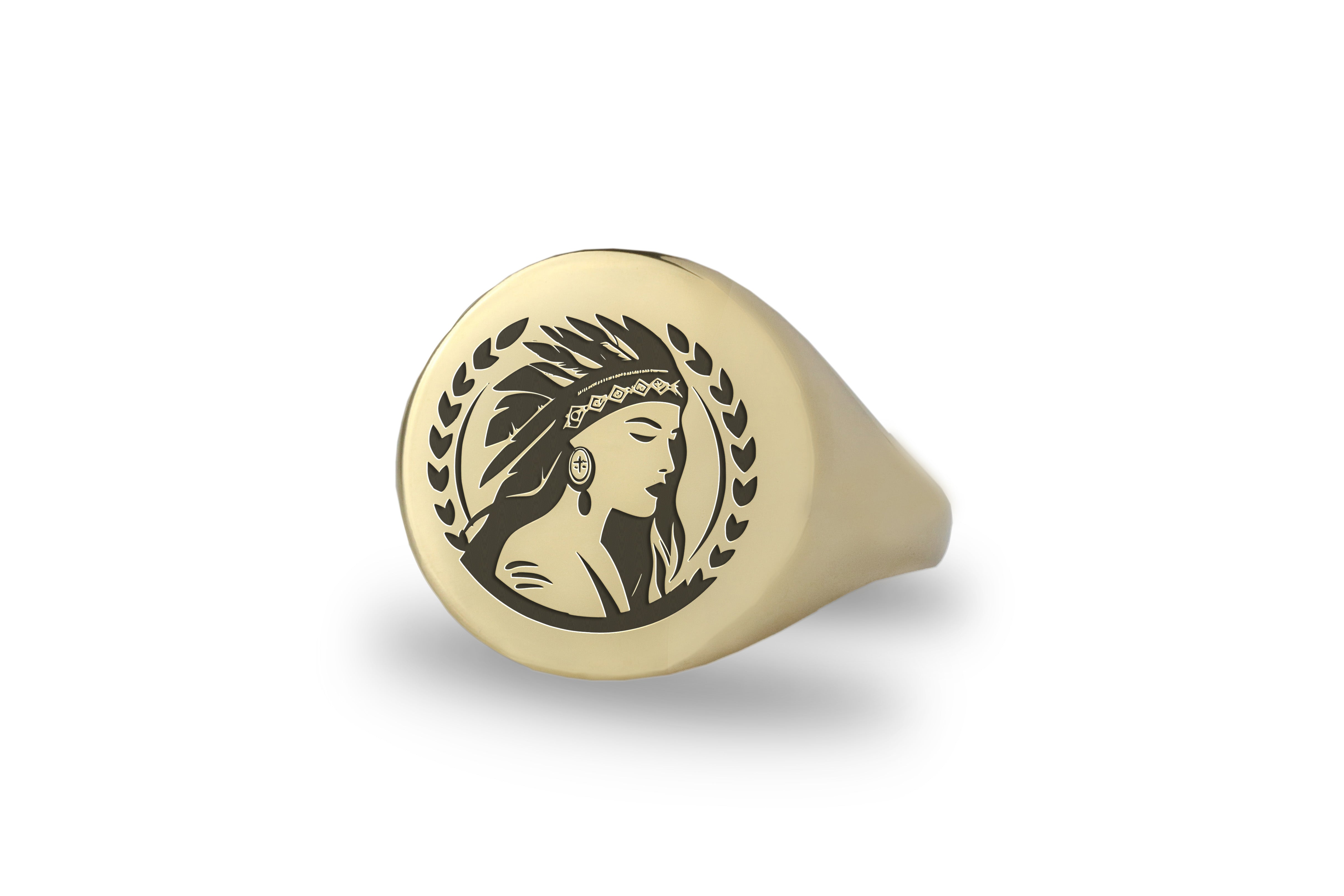 Native American Gold Signet Ring