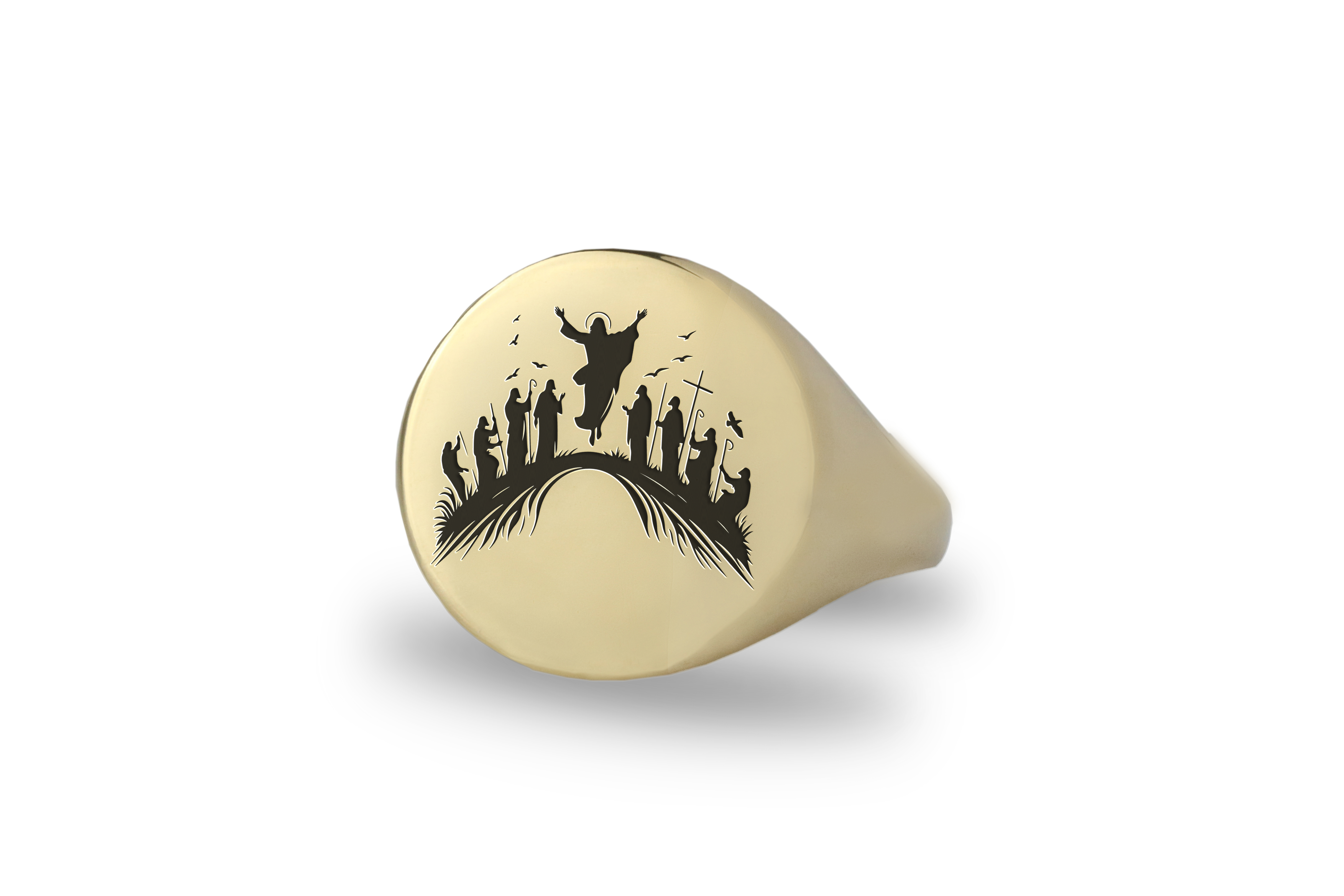 14k Gold Lord Jesus Ring