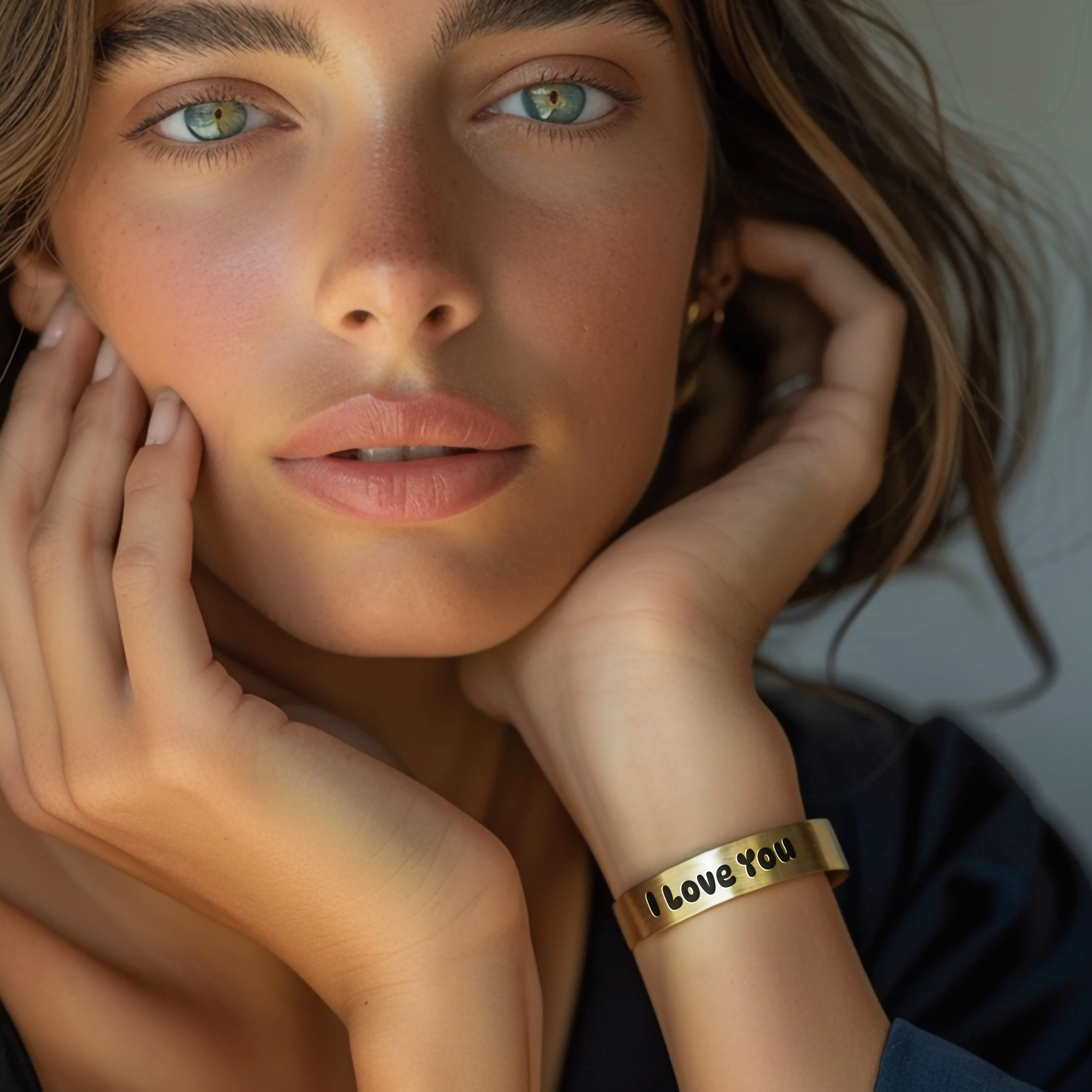 Engraved Open Cuff Bracelet