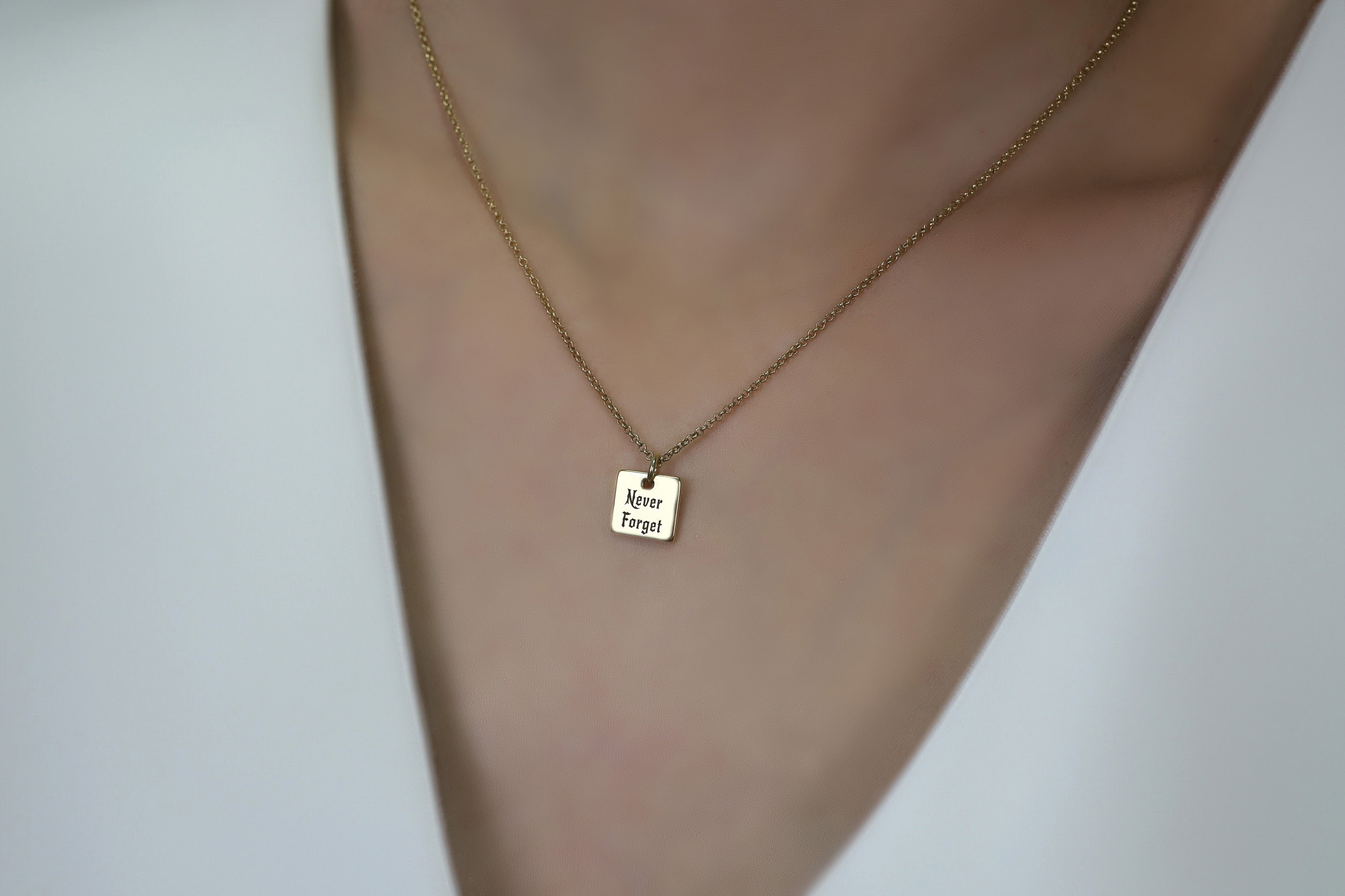 Square Pendant Necklace