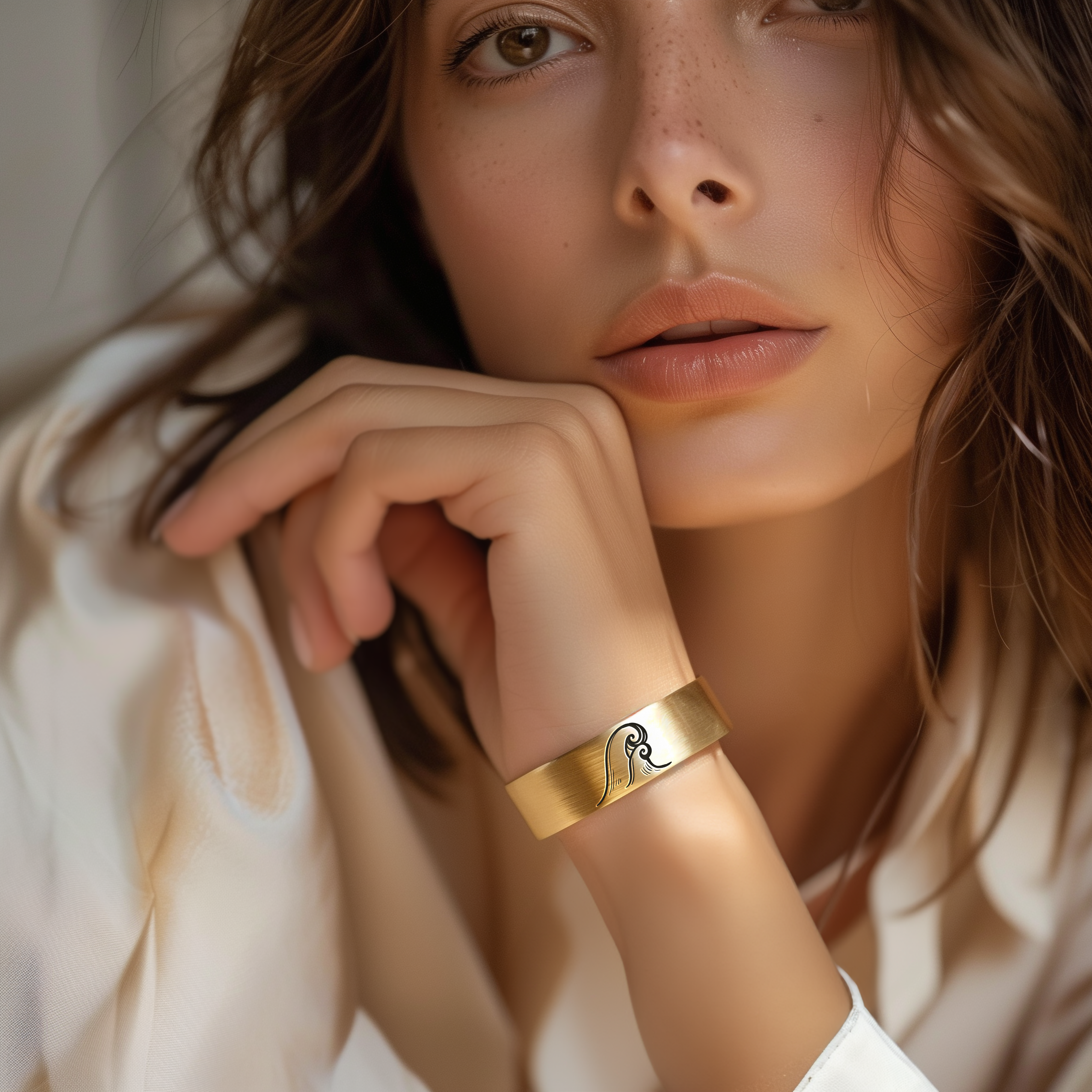 Custom Wave Wide Bracelet