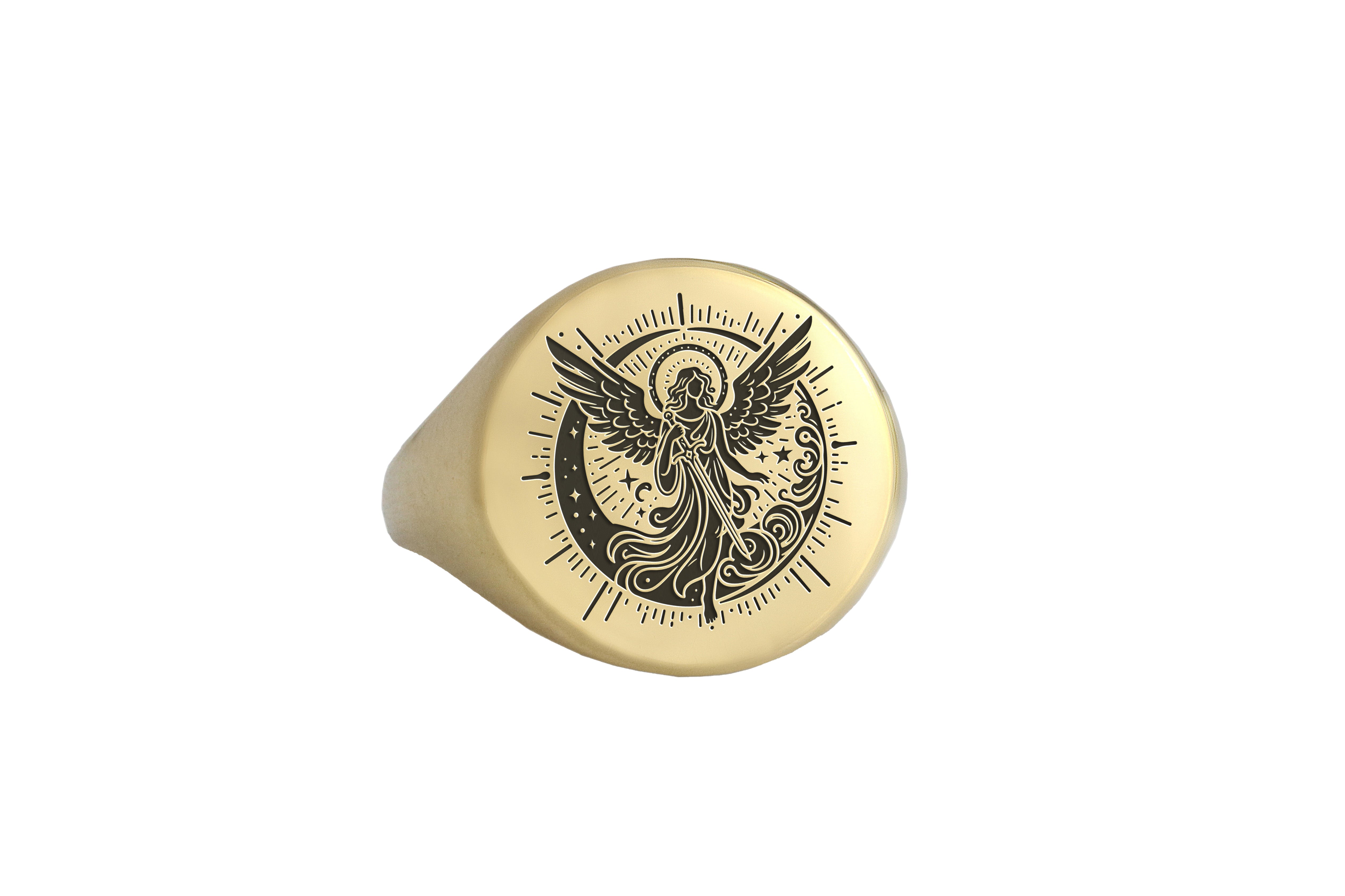 Spiritual Angel Statement Ring