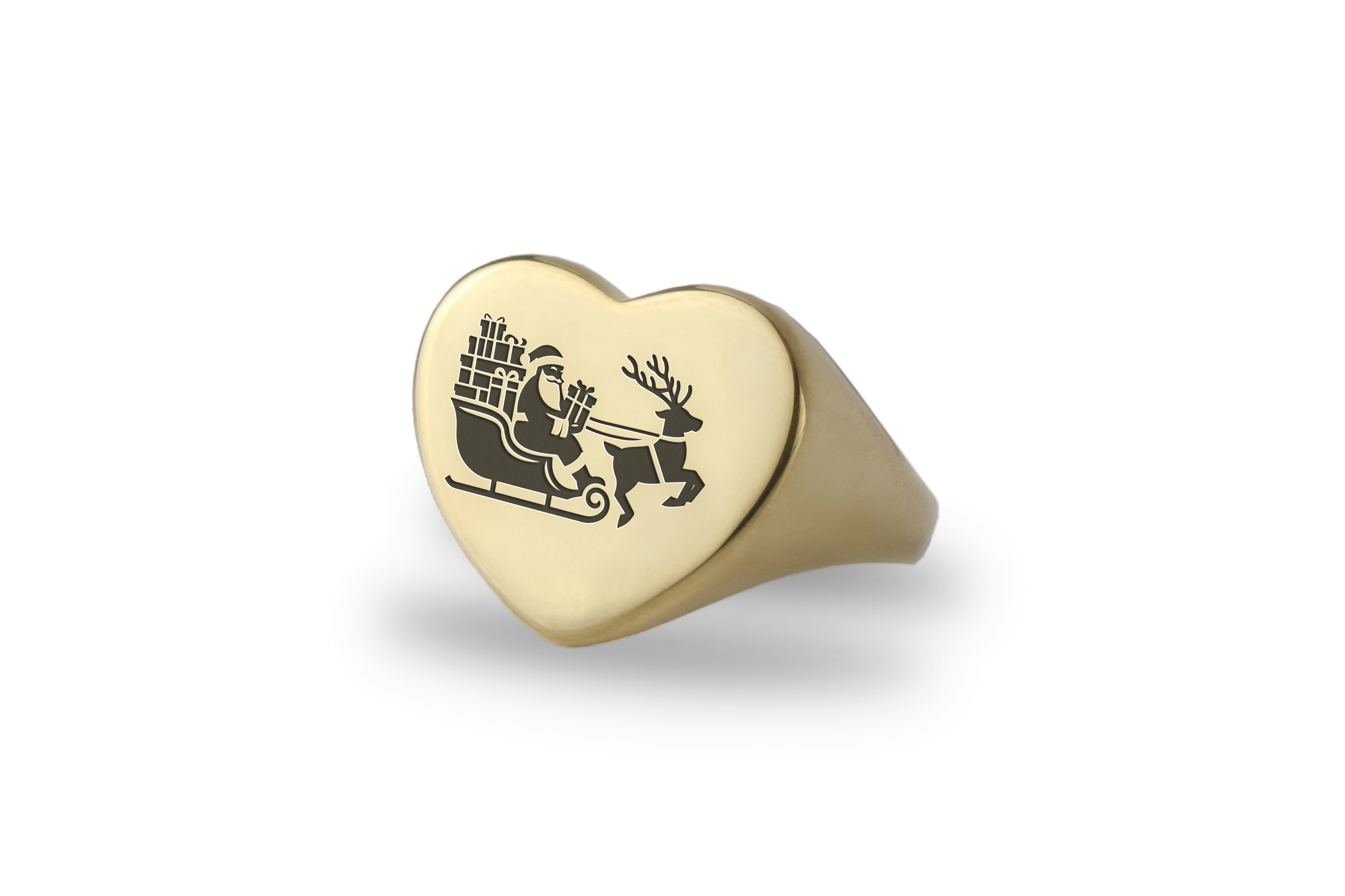 Santa Claus Gold Signet Ring