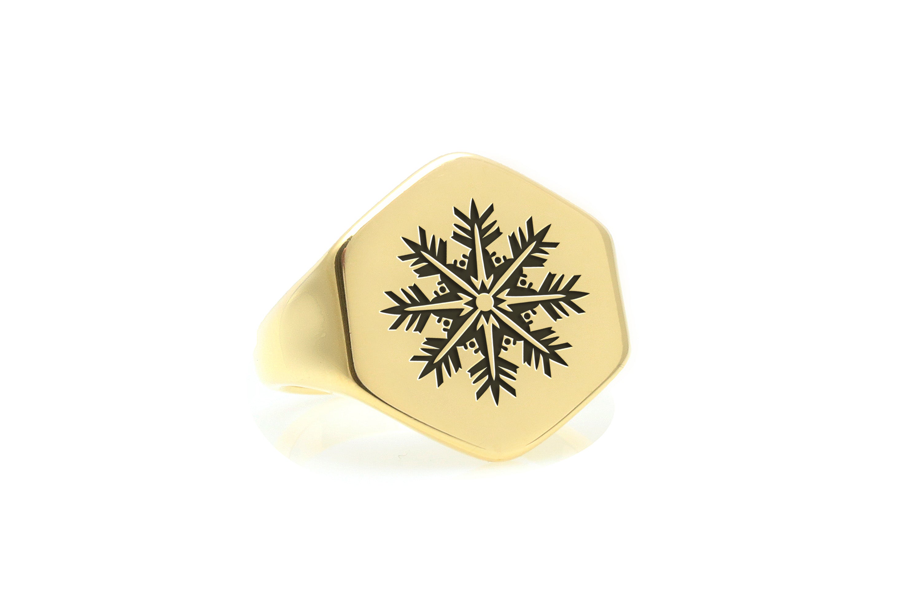 Winter Theme Engraved Ring
