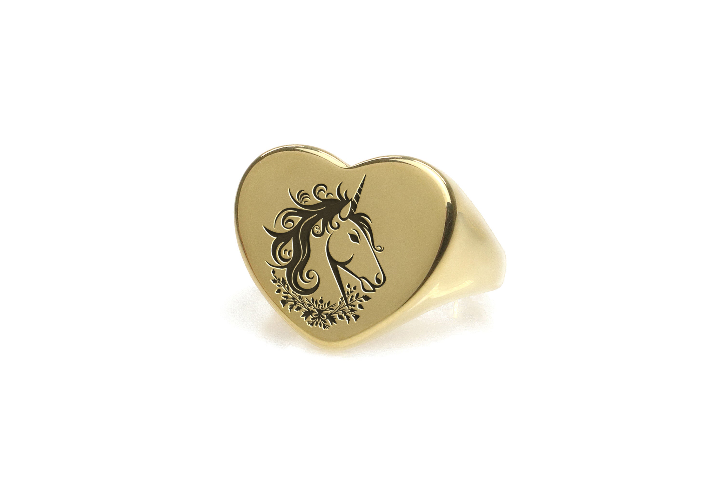 Heart-Shaped Unicorn Ring