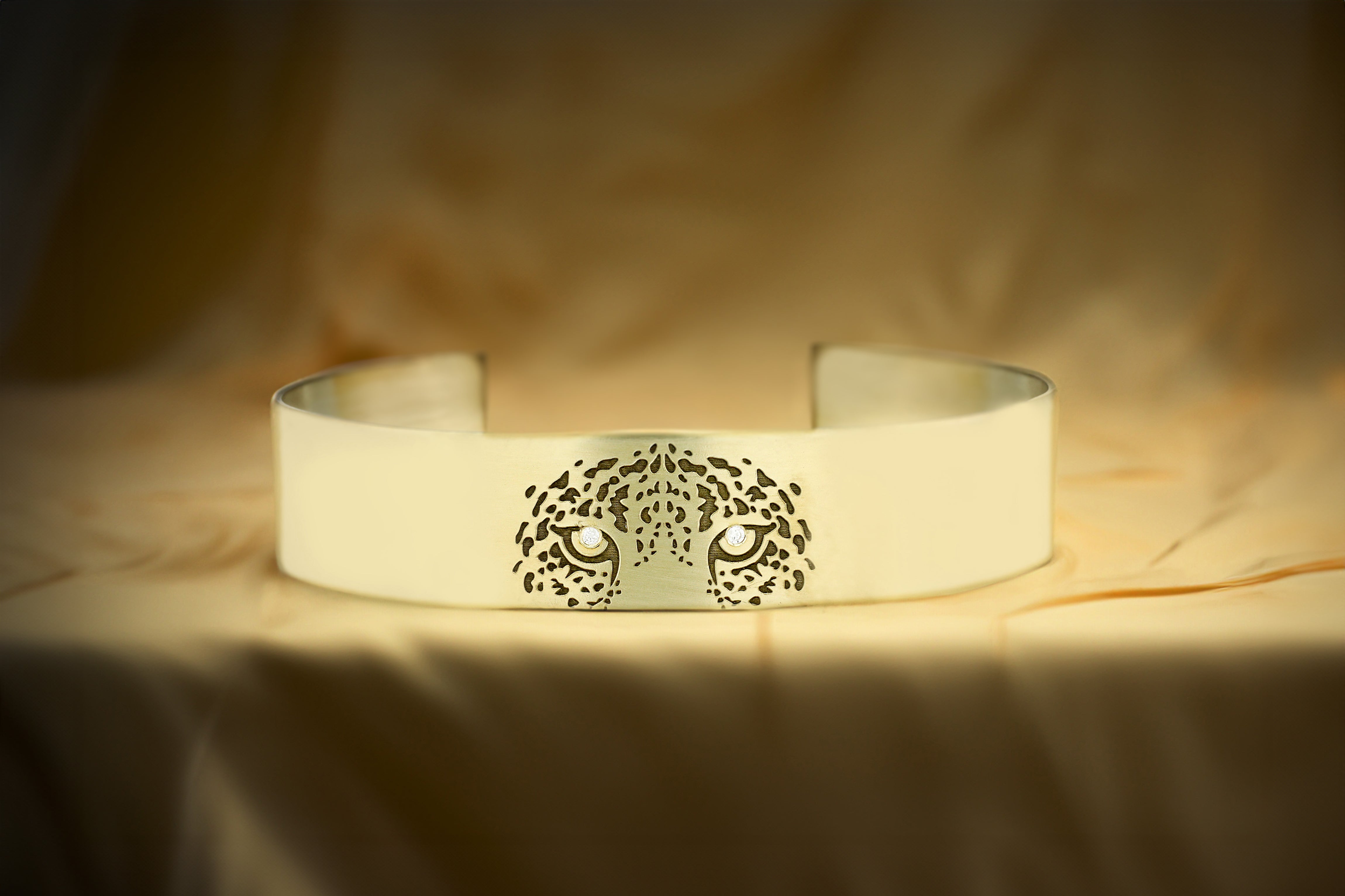 Leopard Cubic Zirconia Eyes Bracelet