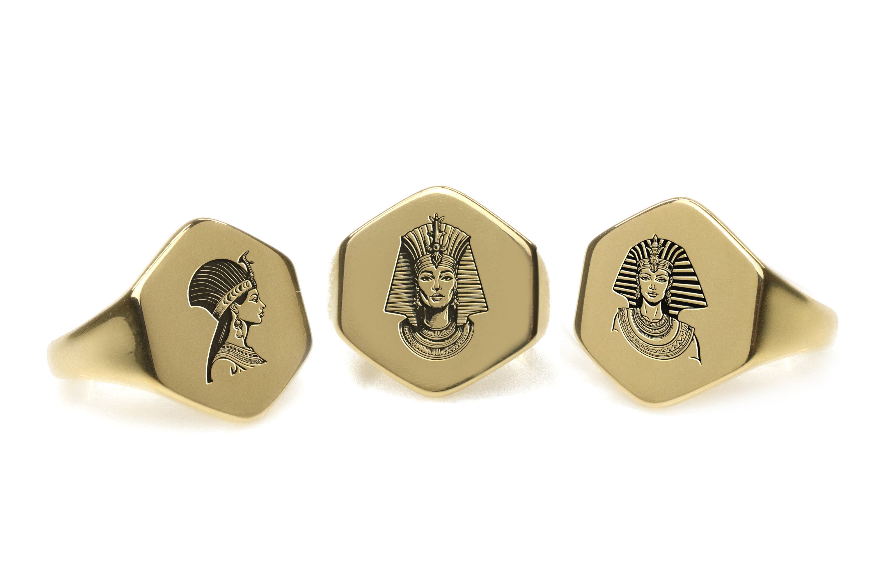 Cleopatra Gold Signet Ring